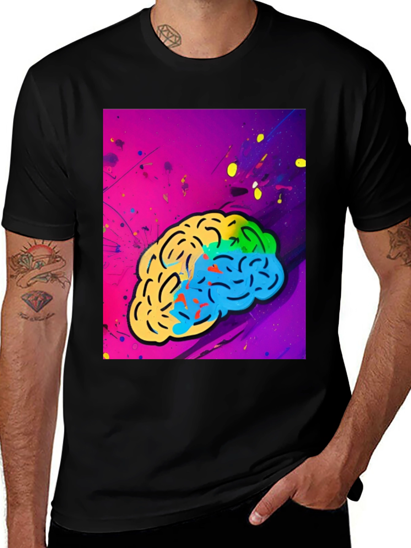 Variant 28 of Colorful Brain Graphic Tee