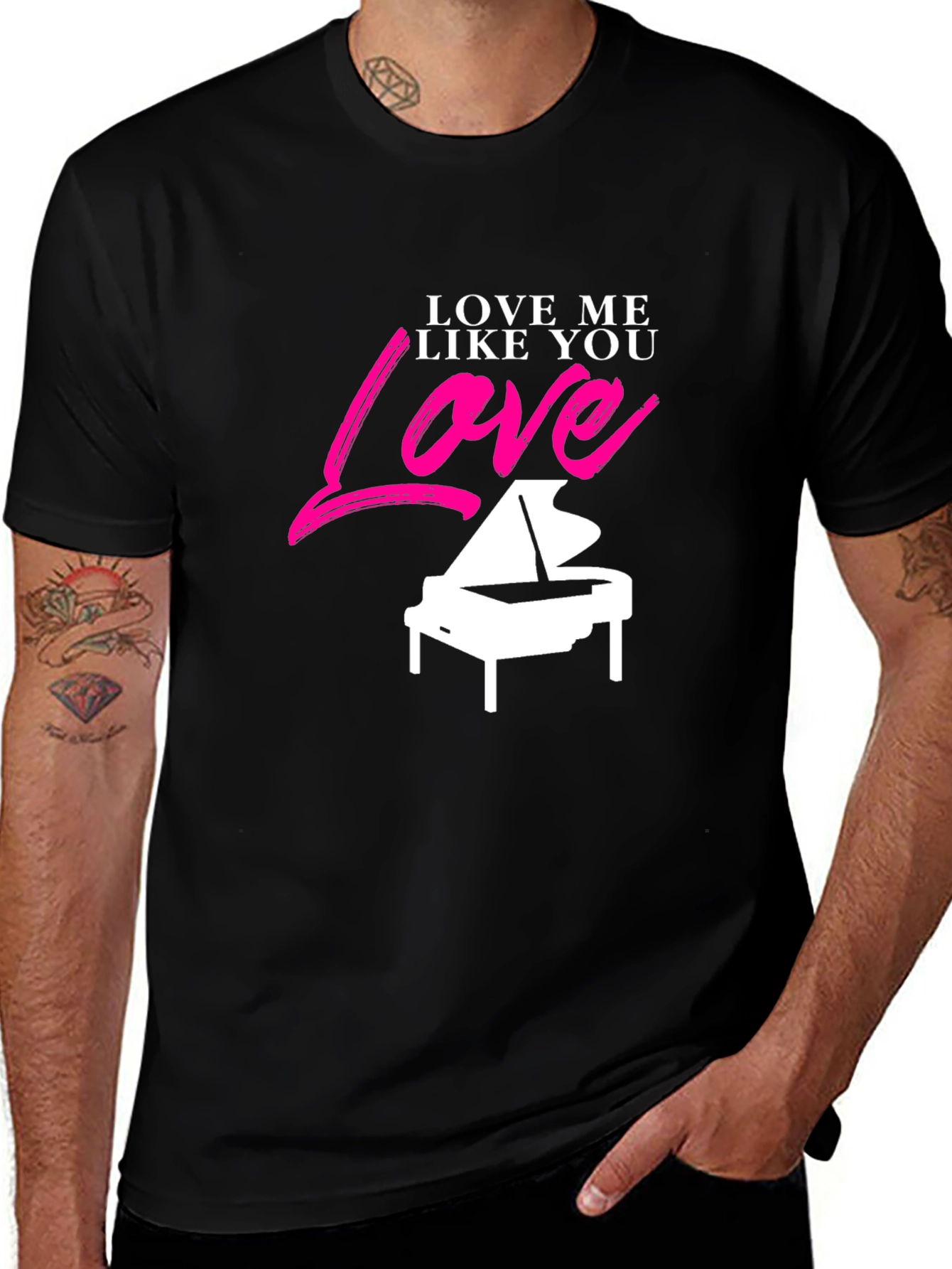 Variant 8 of Love Me Like You Love Piano Graphic Tee