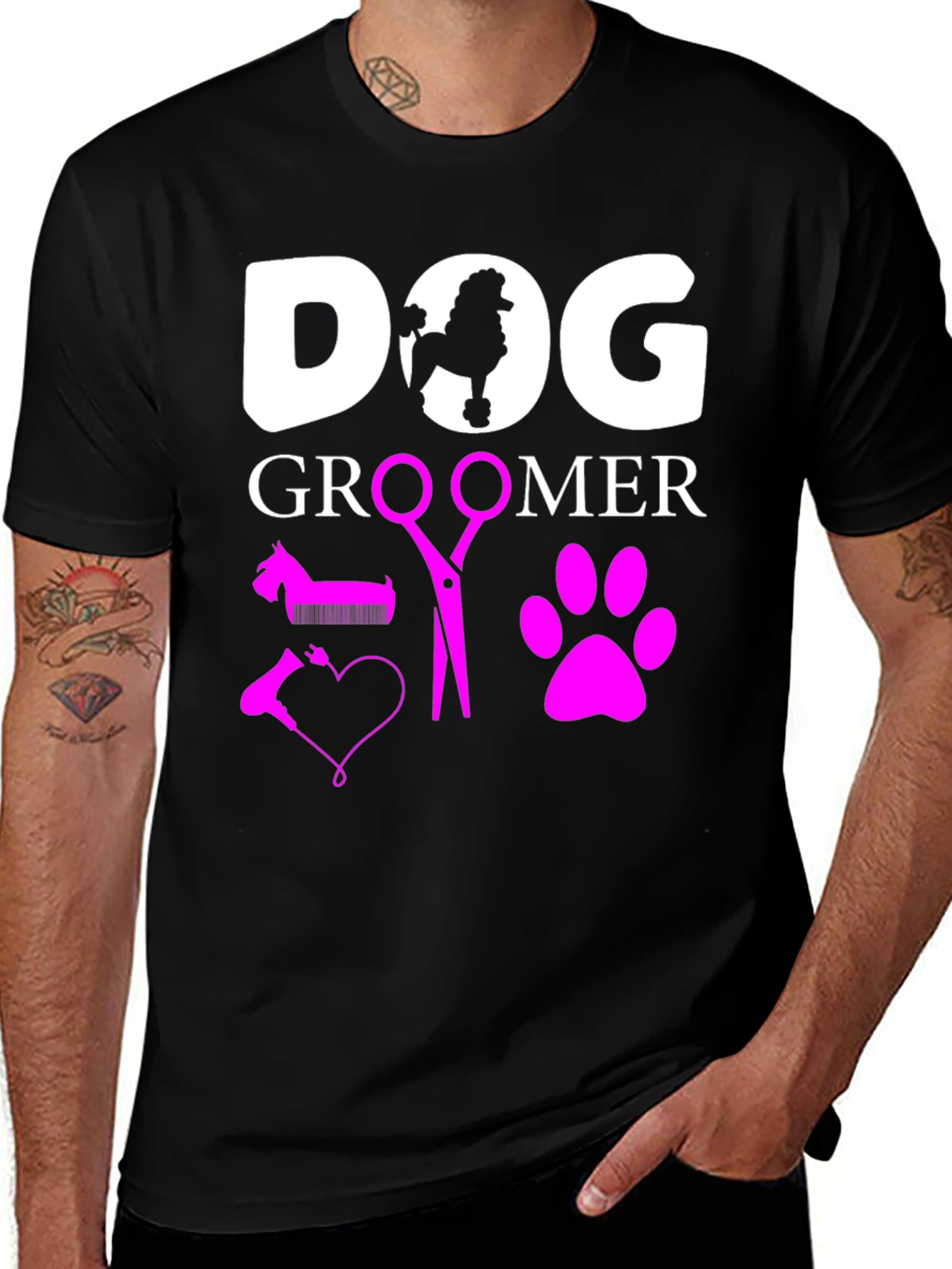 Variant 9 of Dog Groomer Graphic Tee - Pet Lover Gift