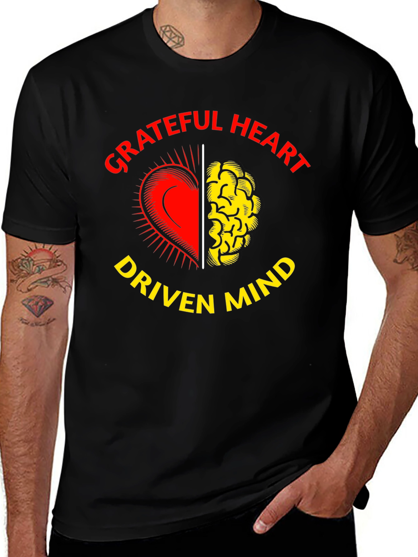 Variant 6 of Grateful Heart Driven Mind Graphic T-Shirt