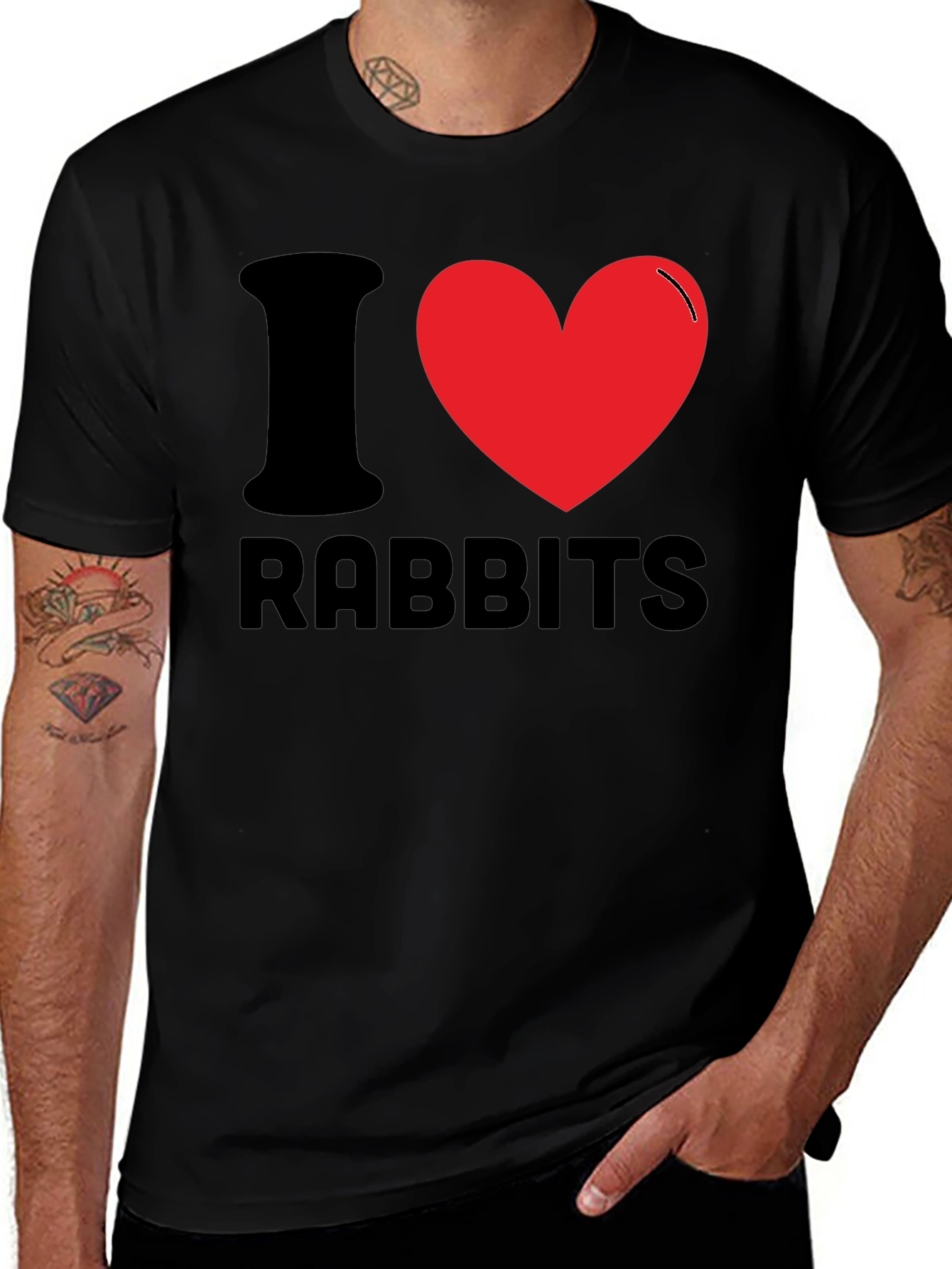 Variant 24 of I Love Rabbits T-Shirt - Fun Novelty Tee