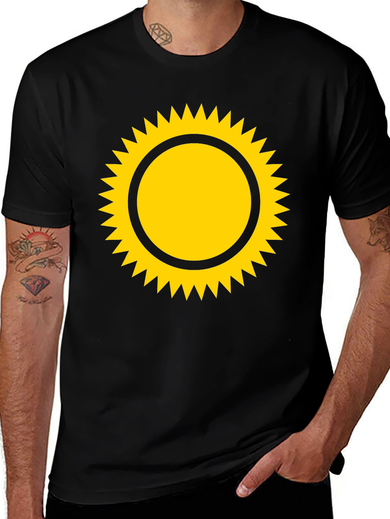 Variant 9 of Sunny Graphic Tee - Black Cotton Blend