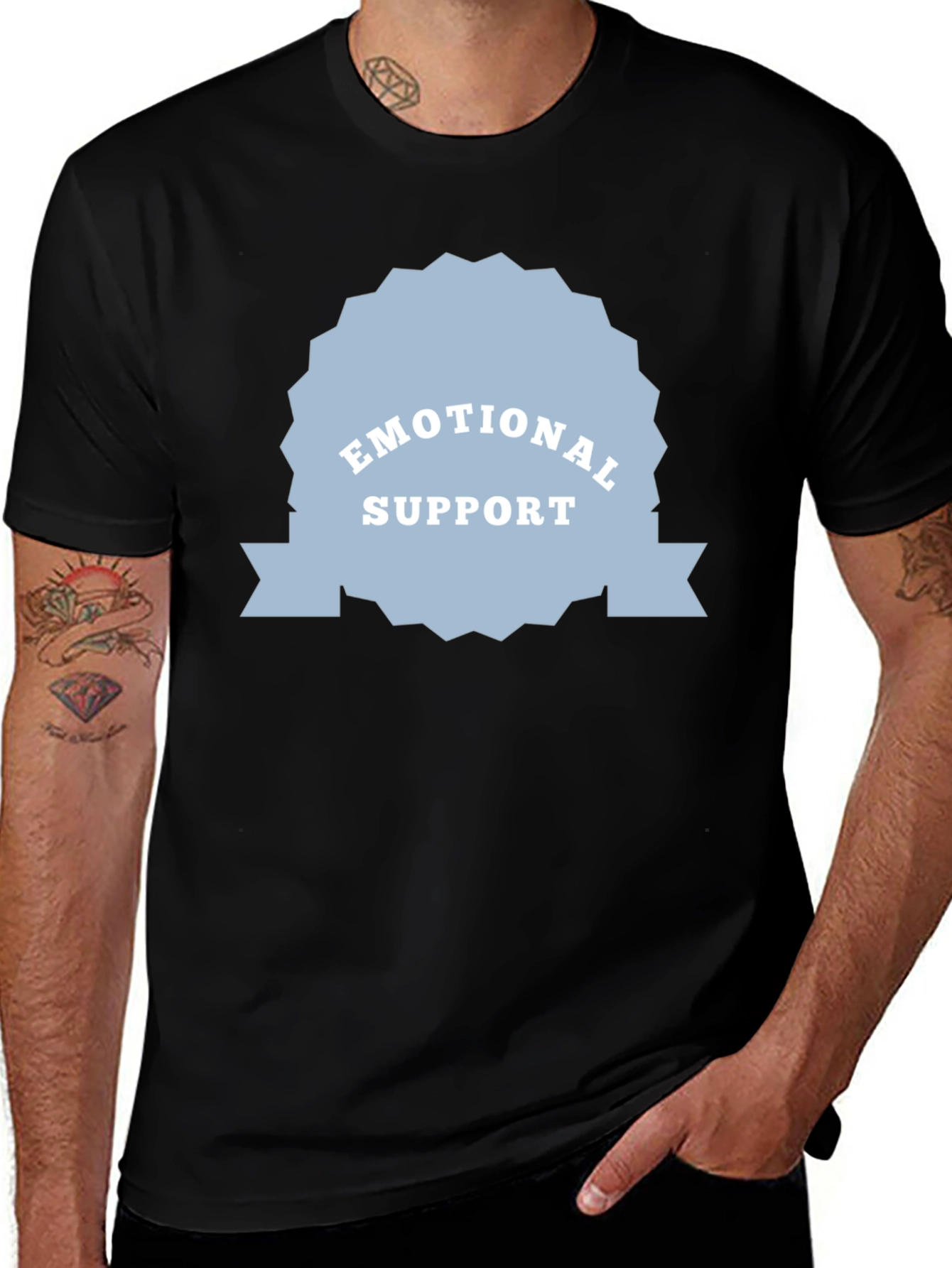 Variant 26 of Emotional Support Black Tee