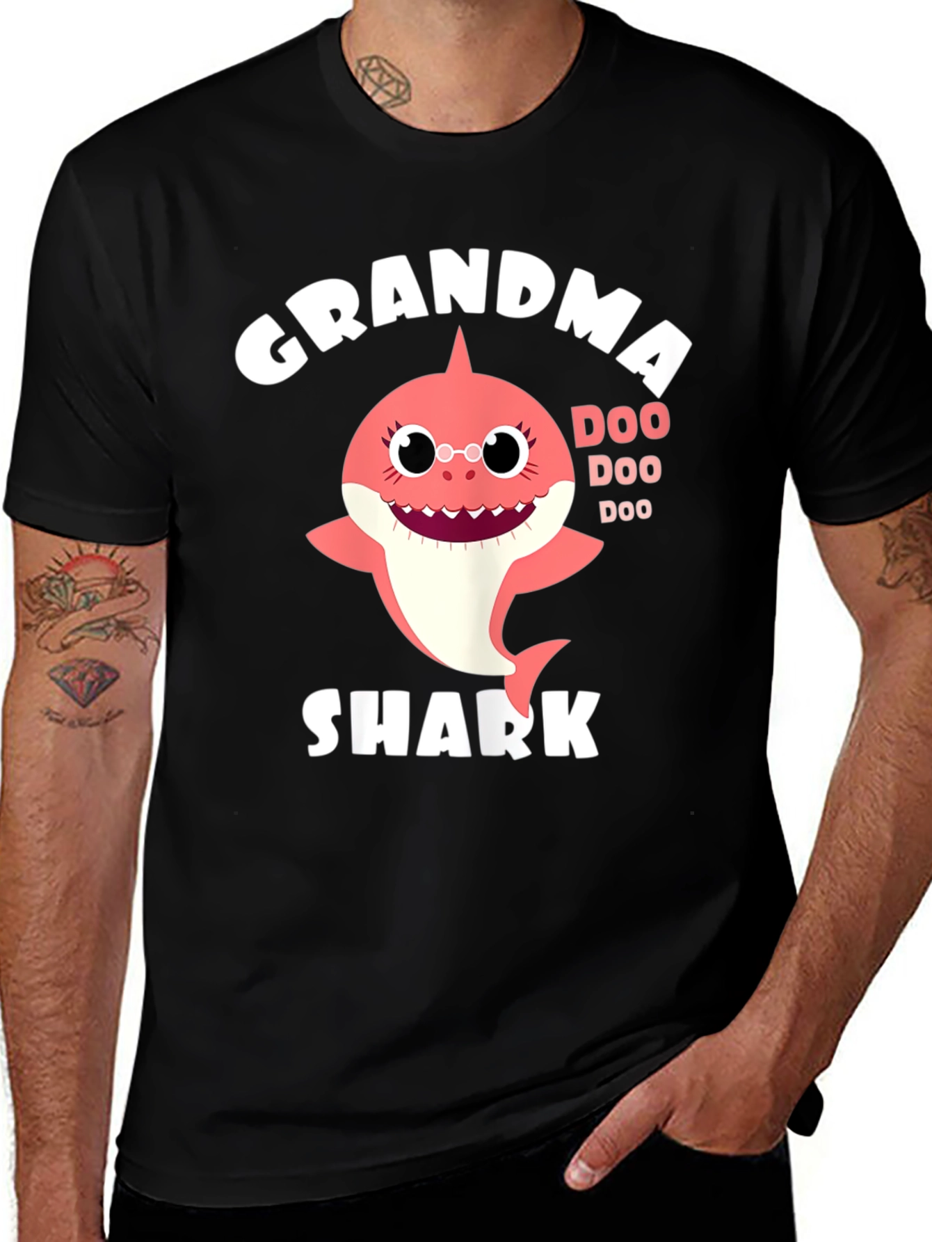 Grandma Shark Doo Doo T-Shirt - Family Matching Tee