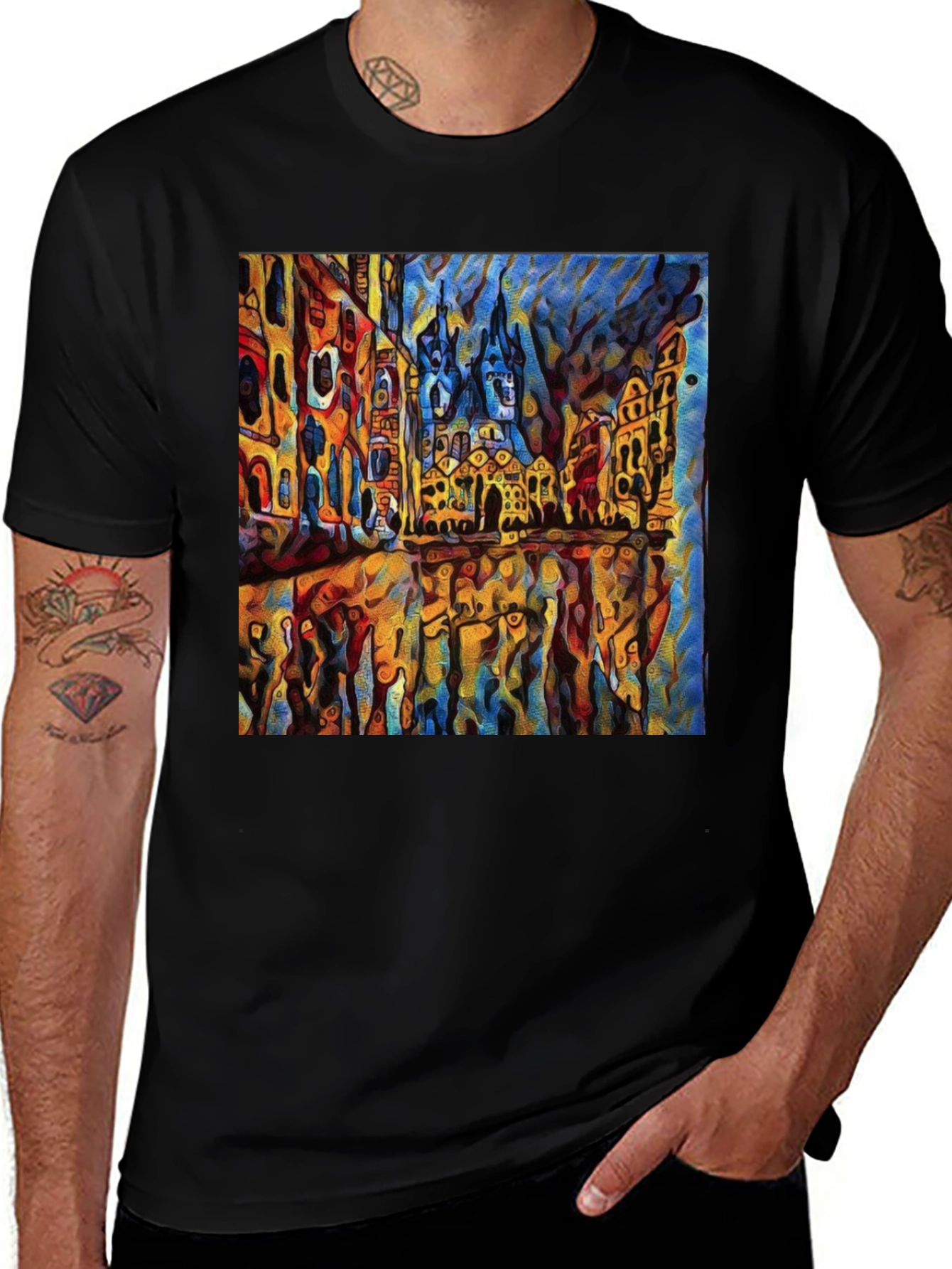 Variant 20 of Abstract Cityscape Graphic T-Shirt