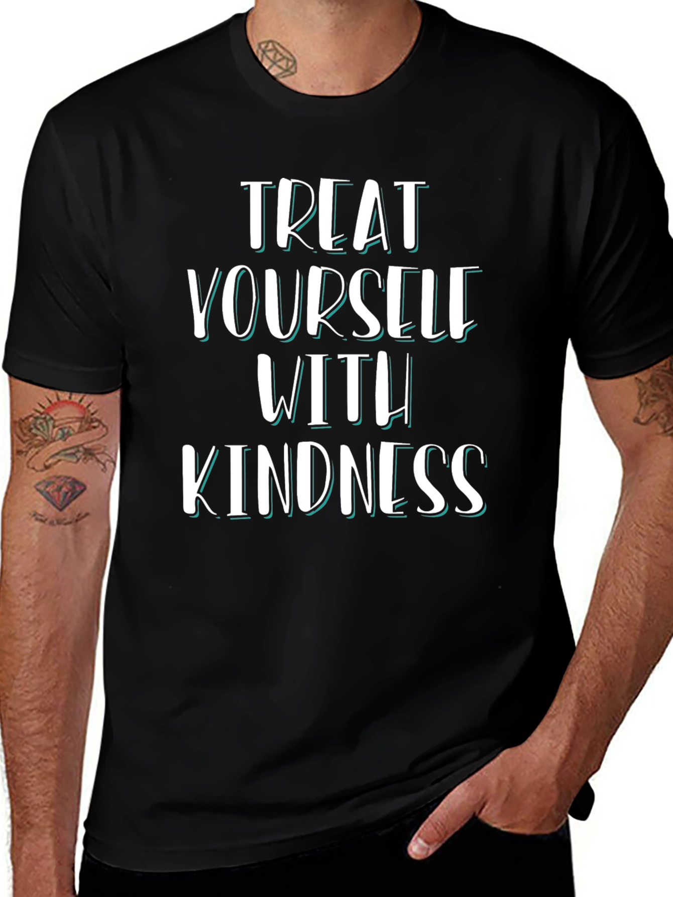 Variant 14 of Treat Yourself With Kindness Graphic Tee