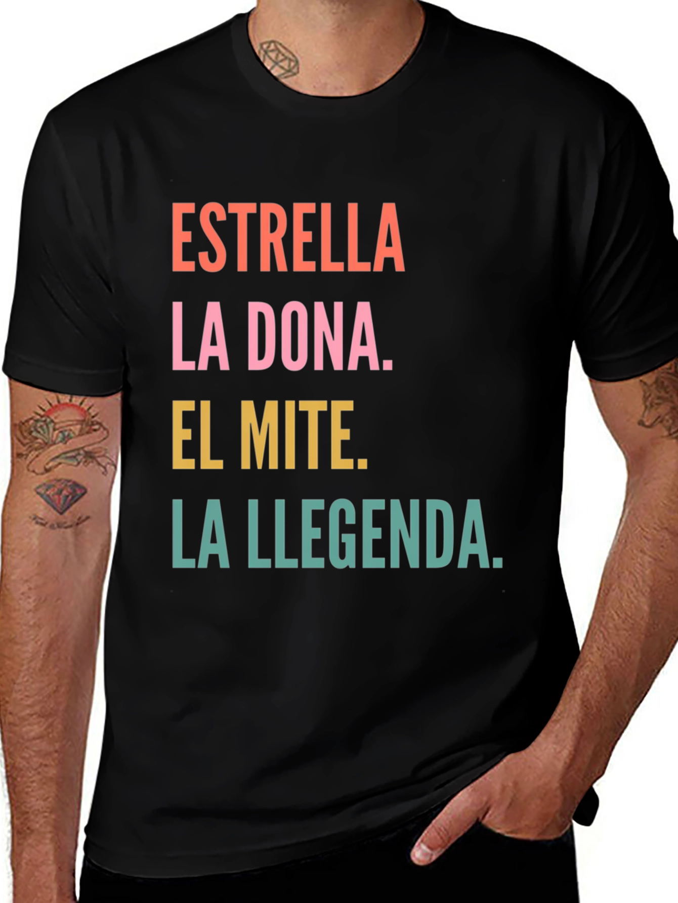 Variant 22 of Estrella La Dona Graphic Tee - Black Unisex T-Shirt