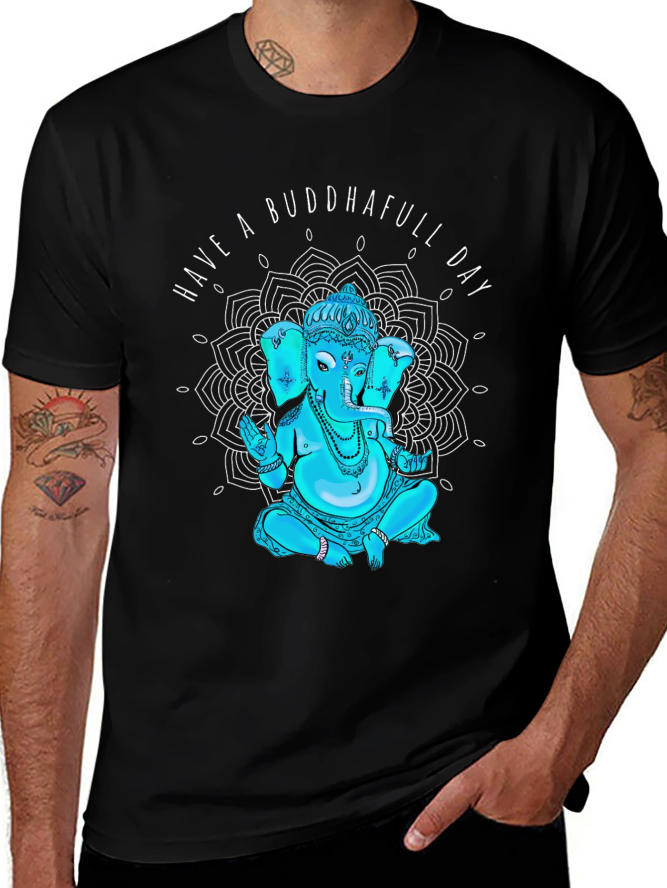 Variant 21 of Buddhafull Day Black T-Shirt, Graphic Tee