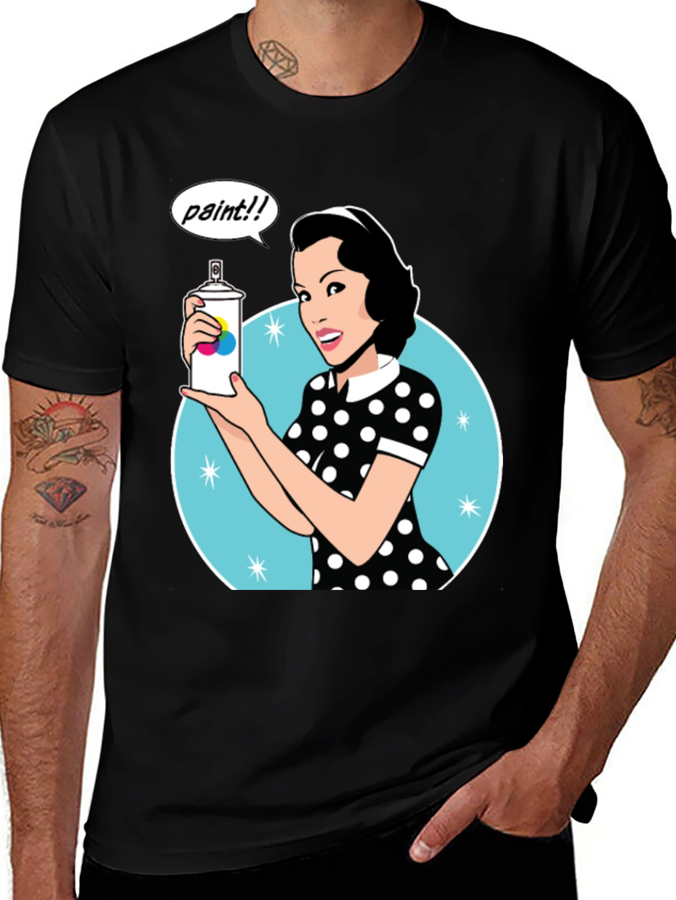 Variant 7 of Retro Paint T-Shirt