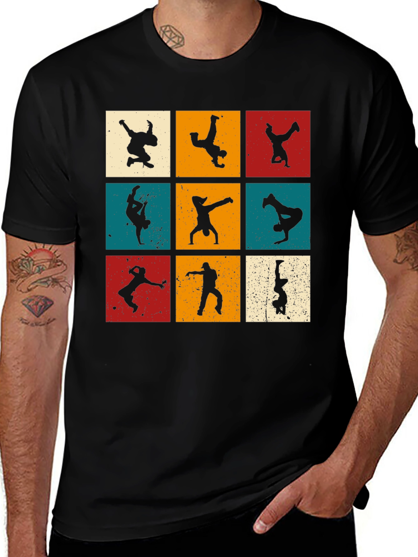 Variant 26 of Retro Breakdance Silhouette T-Shirt