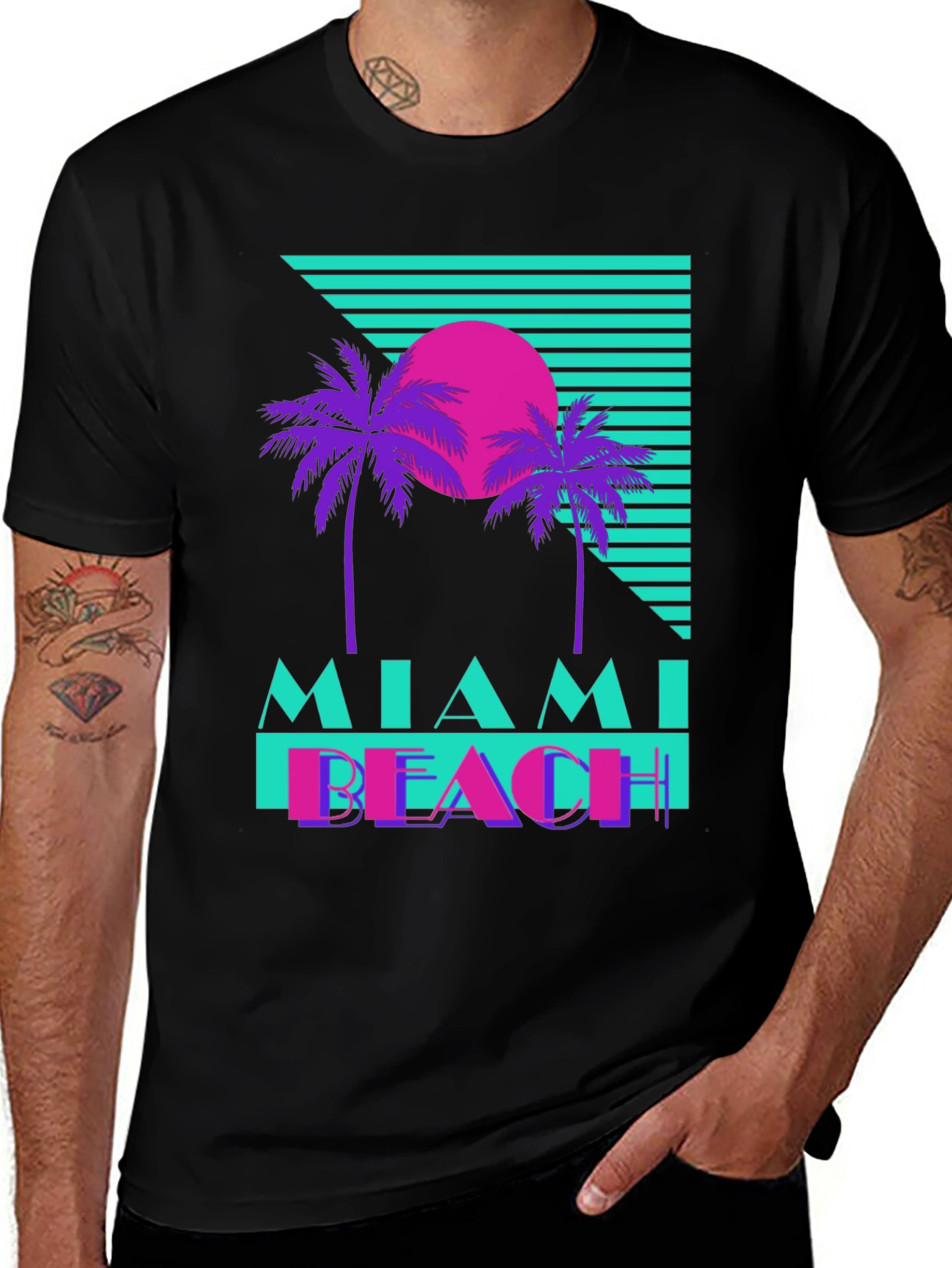 Variant 24 of Miami Beach Retro T-Shirt