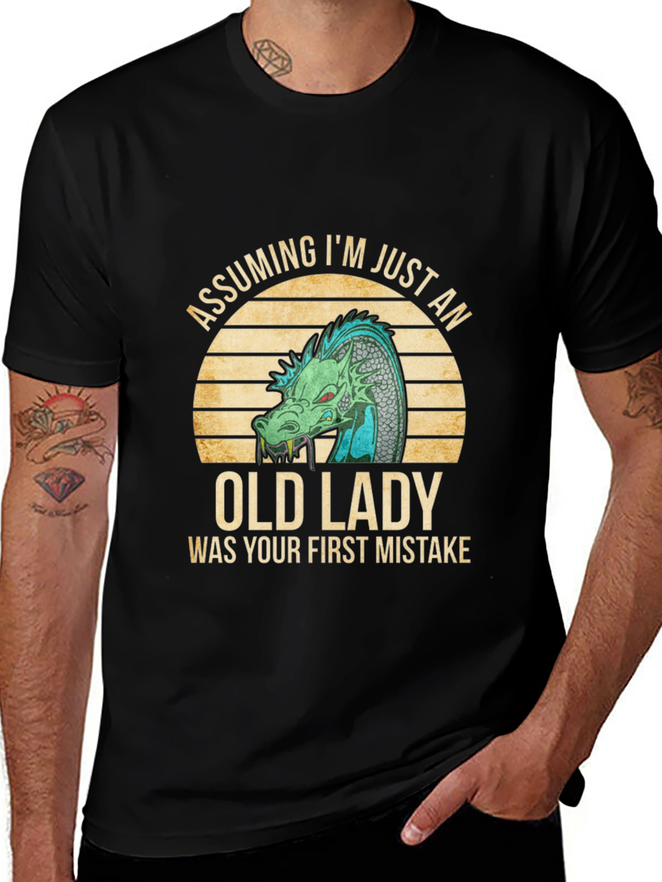 Variant 15 of Assuming I'm Just an Old Lady Dragon T-Shirt