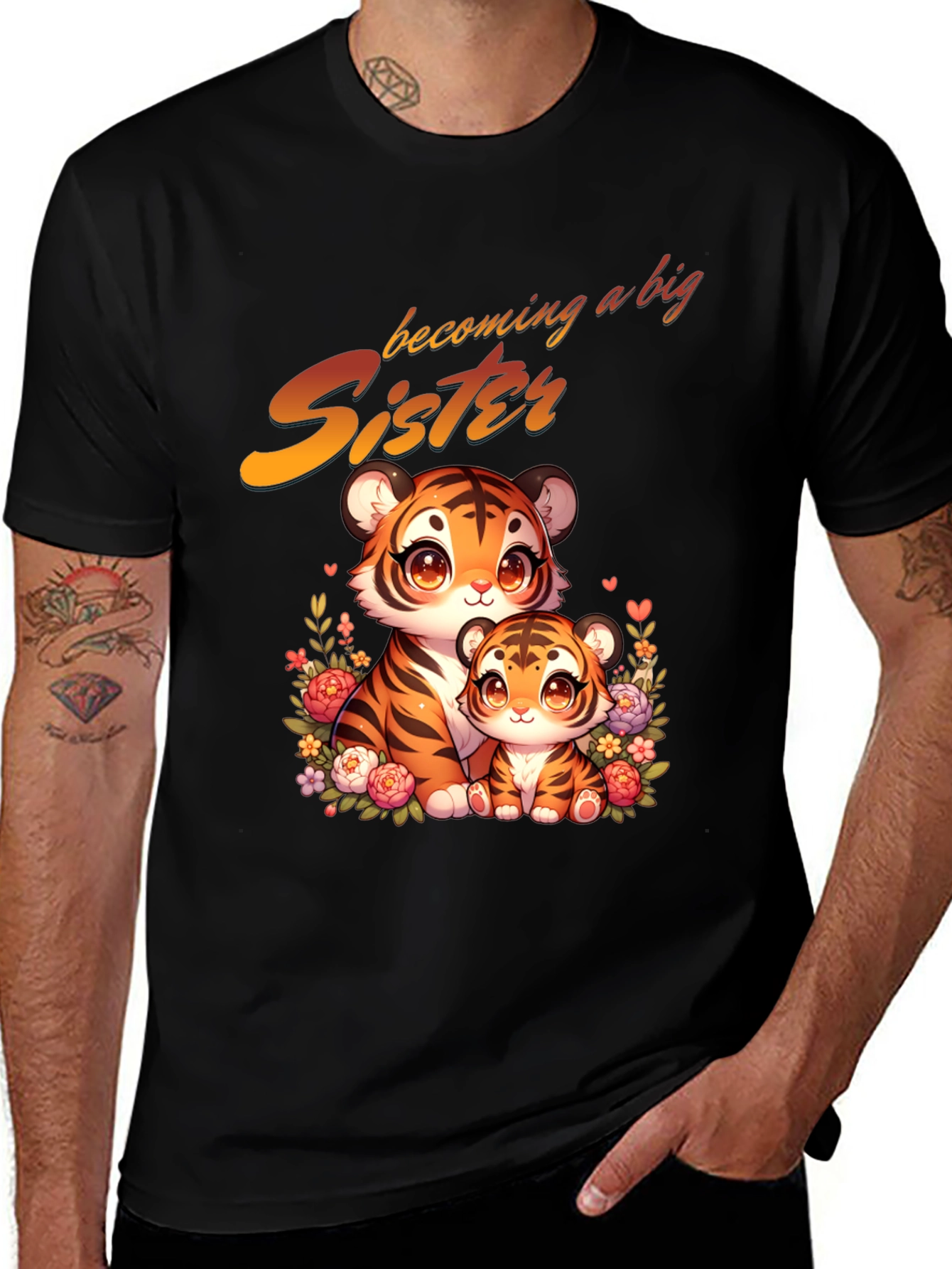 Variant 9 of Becoming a Big Sister Tiger T-Shirt