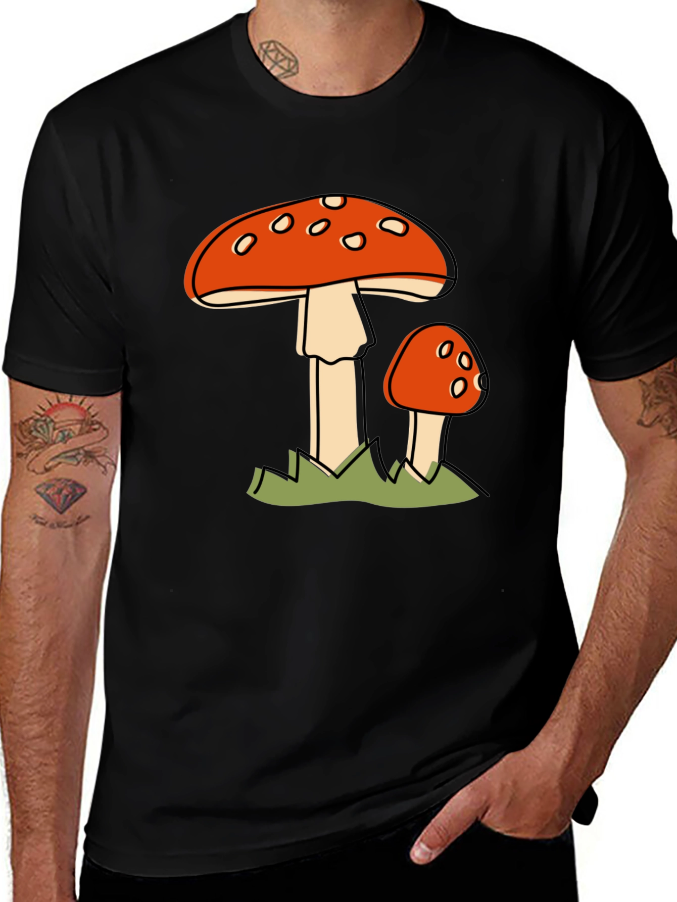 Variant 3 of Mushroom Graphic Tee - Funky Nature Shirt