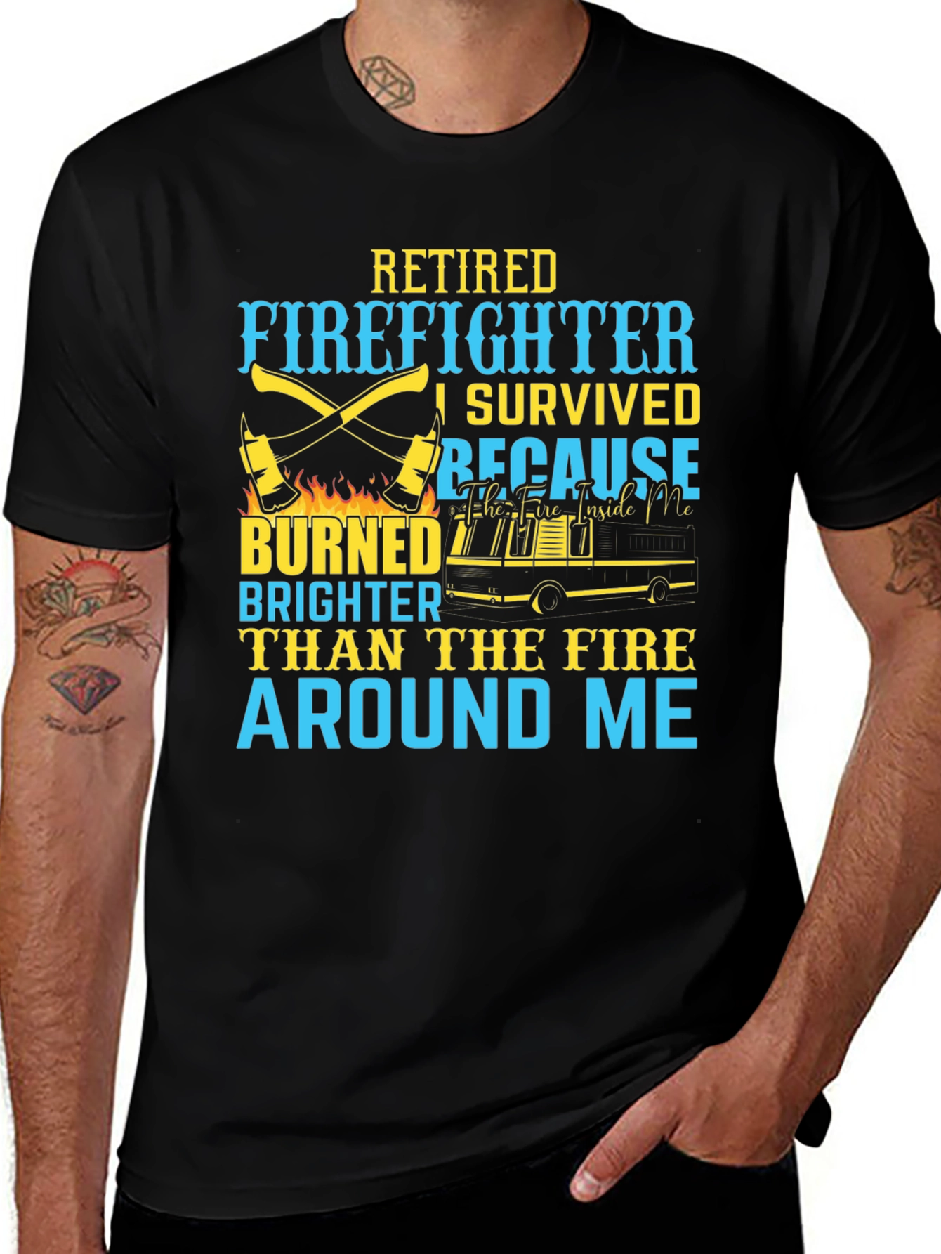 Variant 20 of Retired Firefighter T-Shirt - I Survived