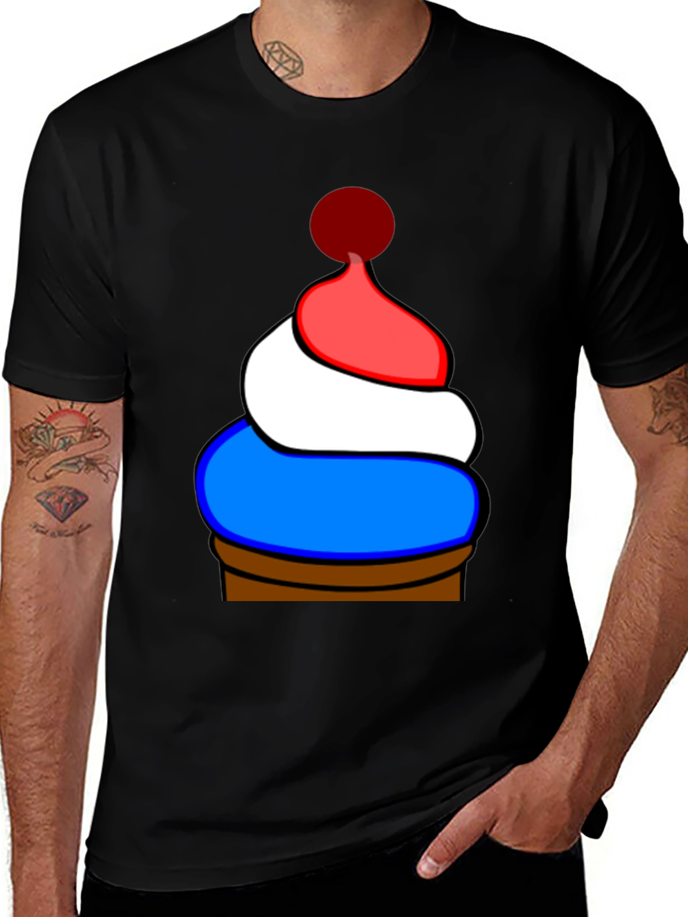 Variant 14 of Novelty Patriotic Cupcake T-Shirt