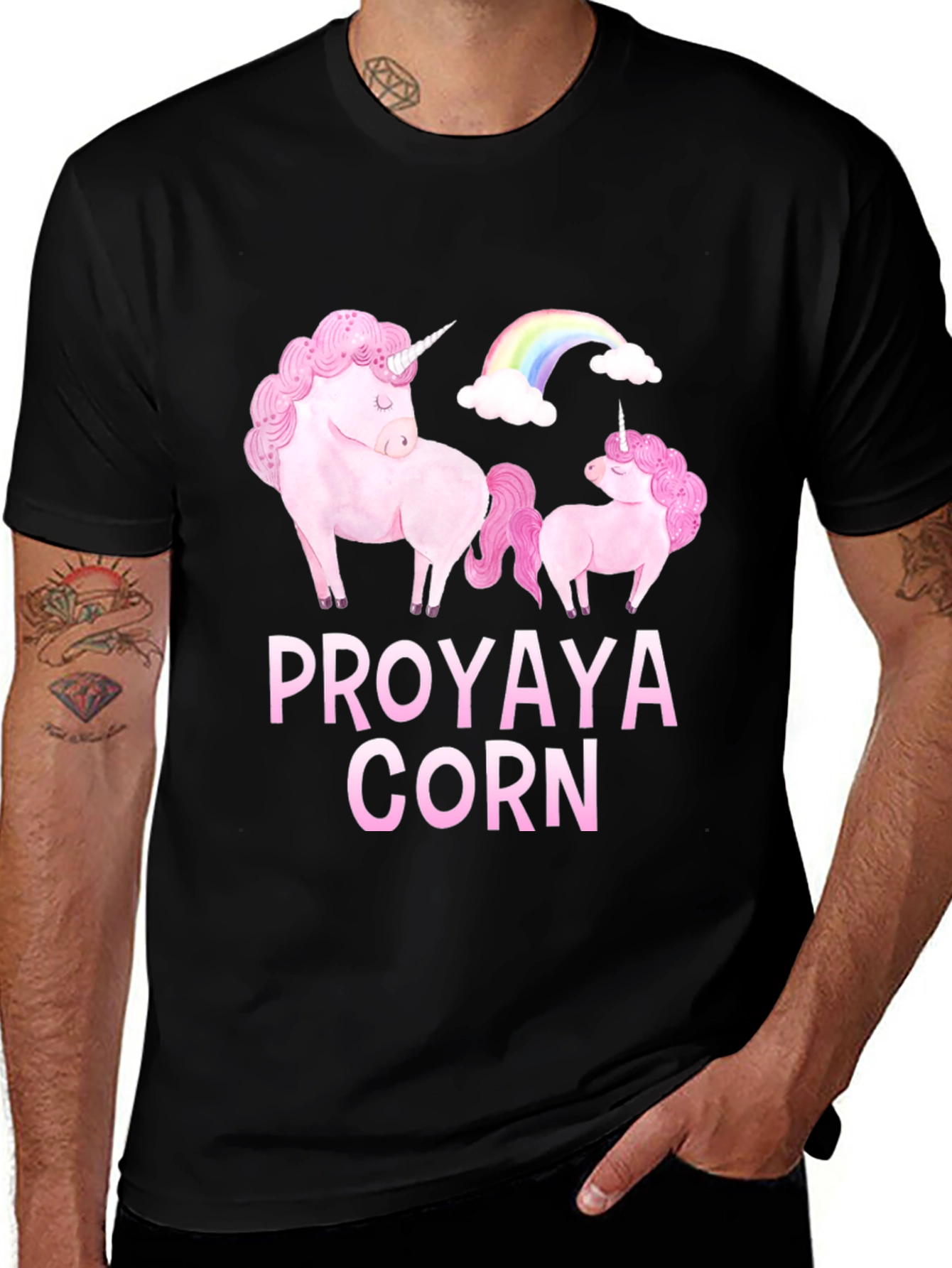 Variant 13 of Proyaya Corn Unicorn Graphic T-Shirt