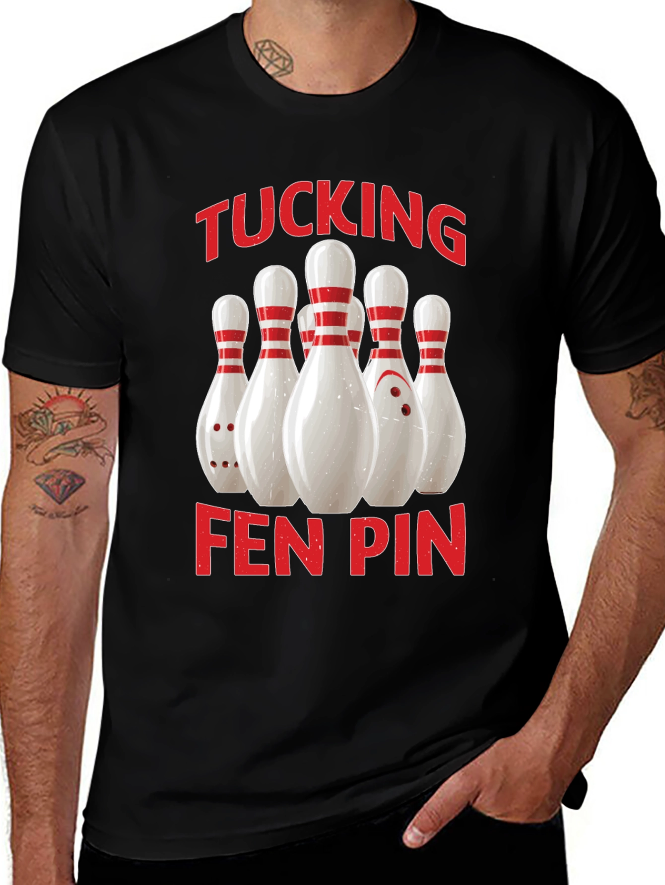 Variant 29 of Funny Bowling T-Shirt - Tucking Fen Pin