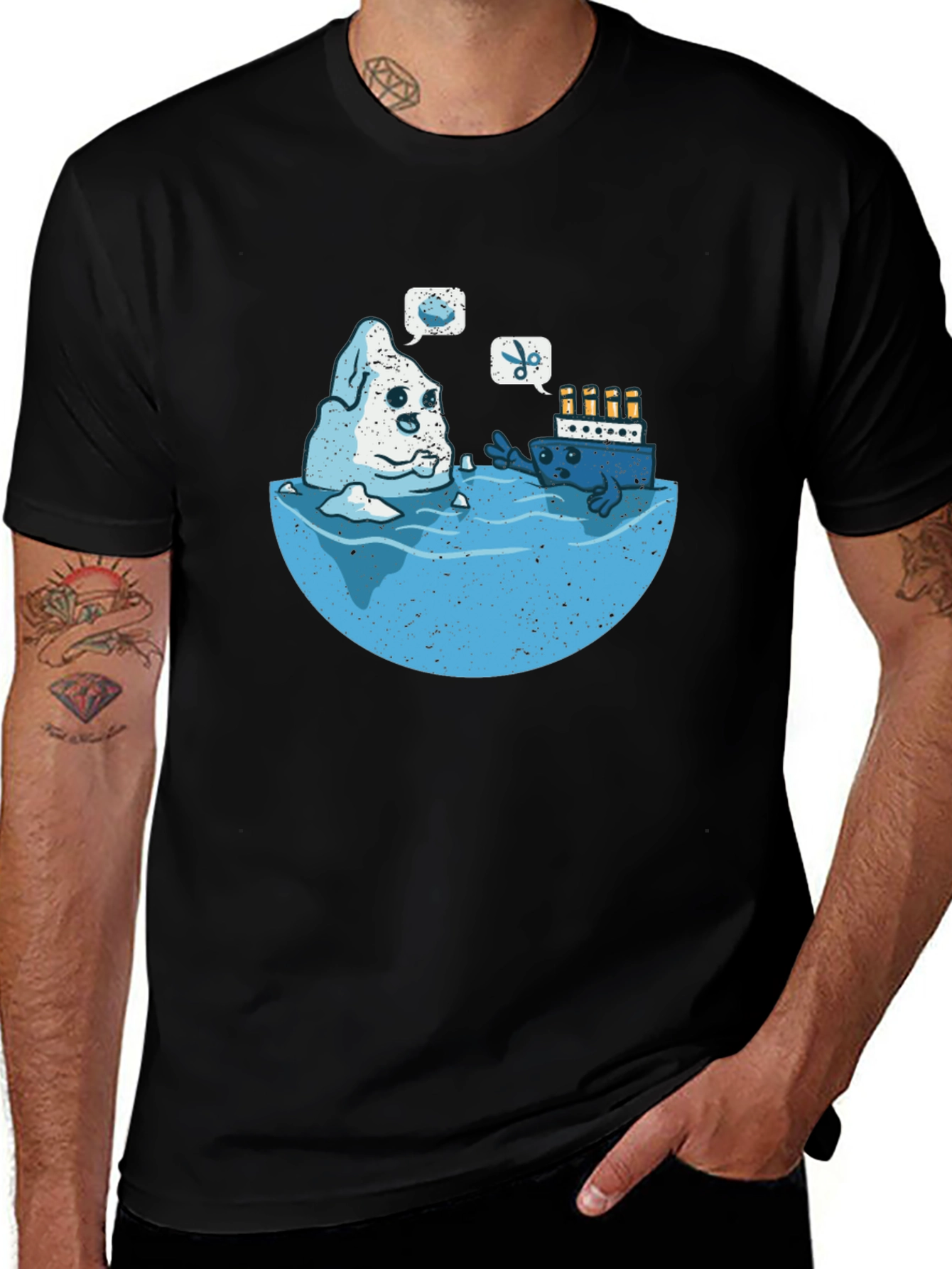 Variant 6 of Titanic Iceberg Humor Graphic T-Shirt