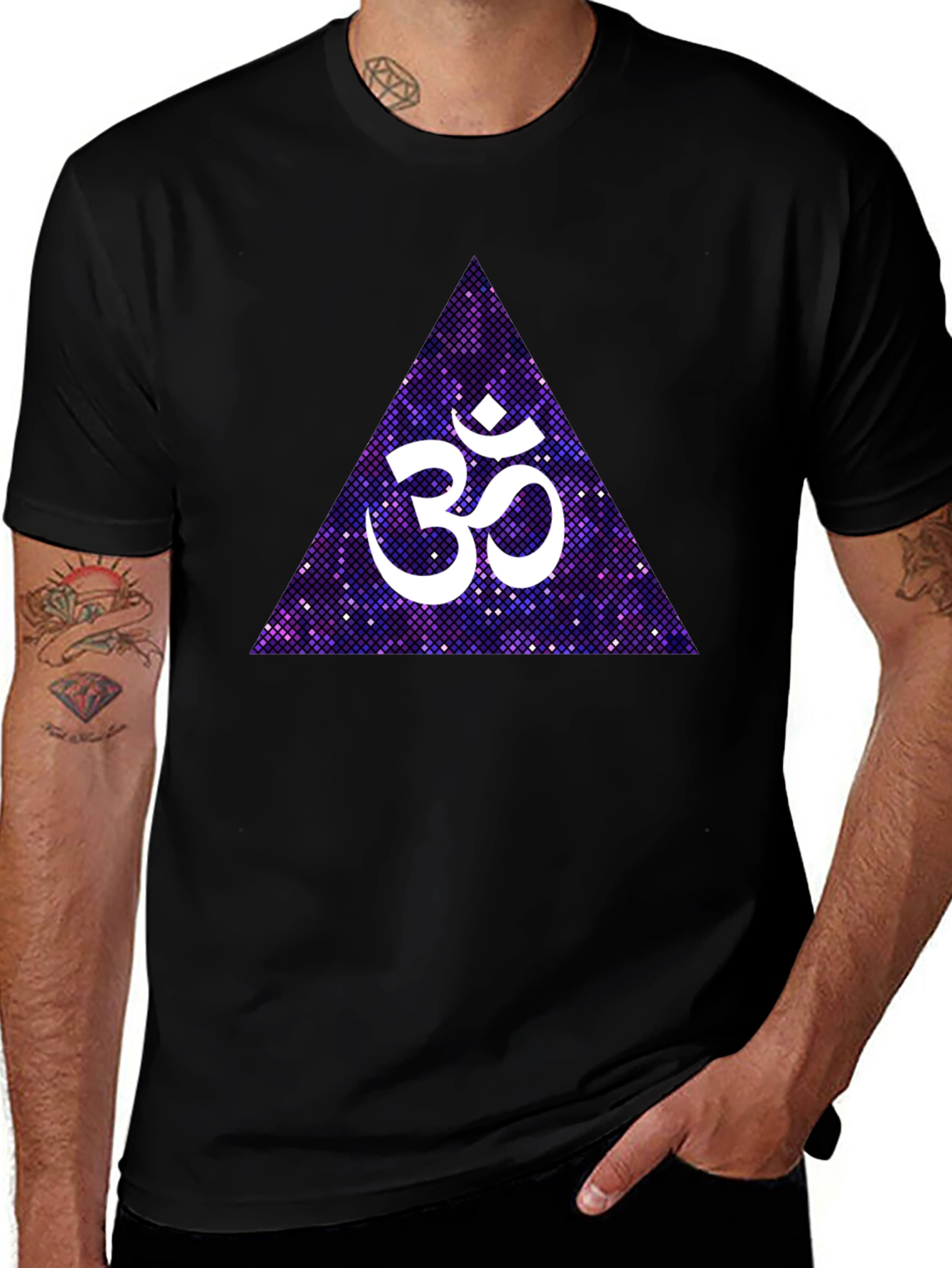 Variant 28 of Om Triangle Graphic Tee - Unisex