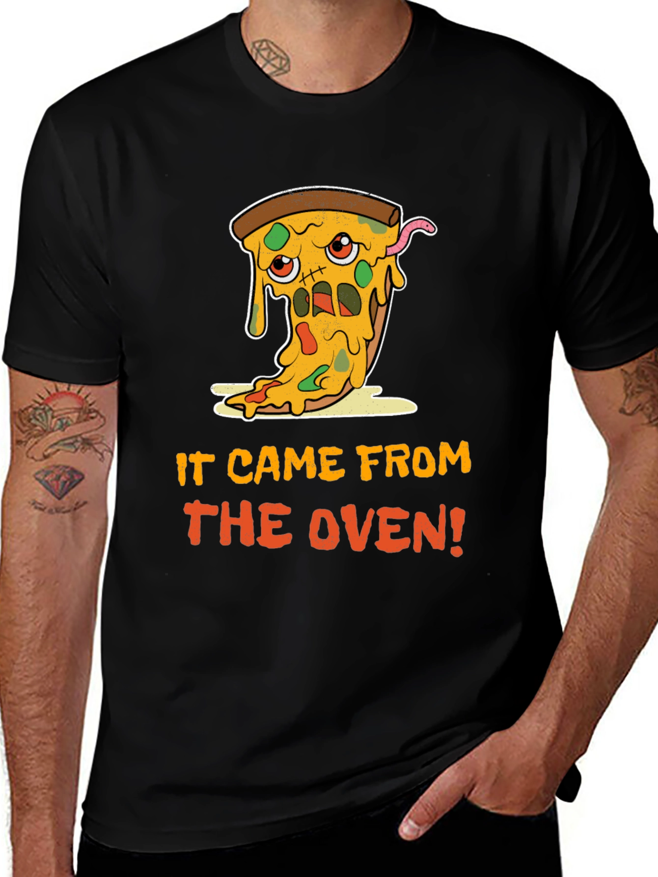 Variant 23 of It Came From The Oven! Pizza Graphic T-Shirt