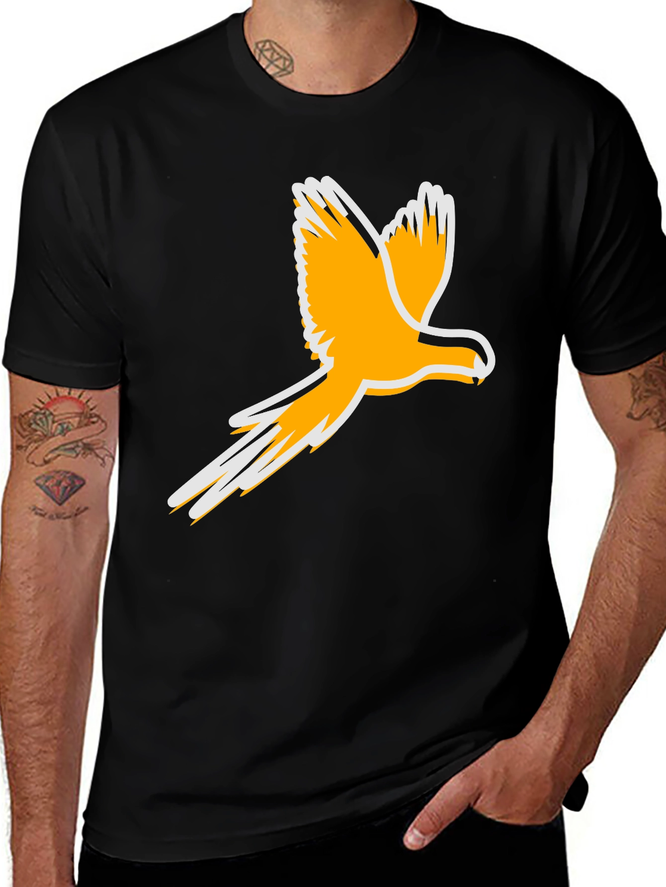 Variant 8 of Bold Bird Graphic Tee - Modern Black T-Shirt
