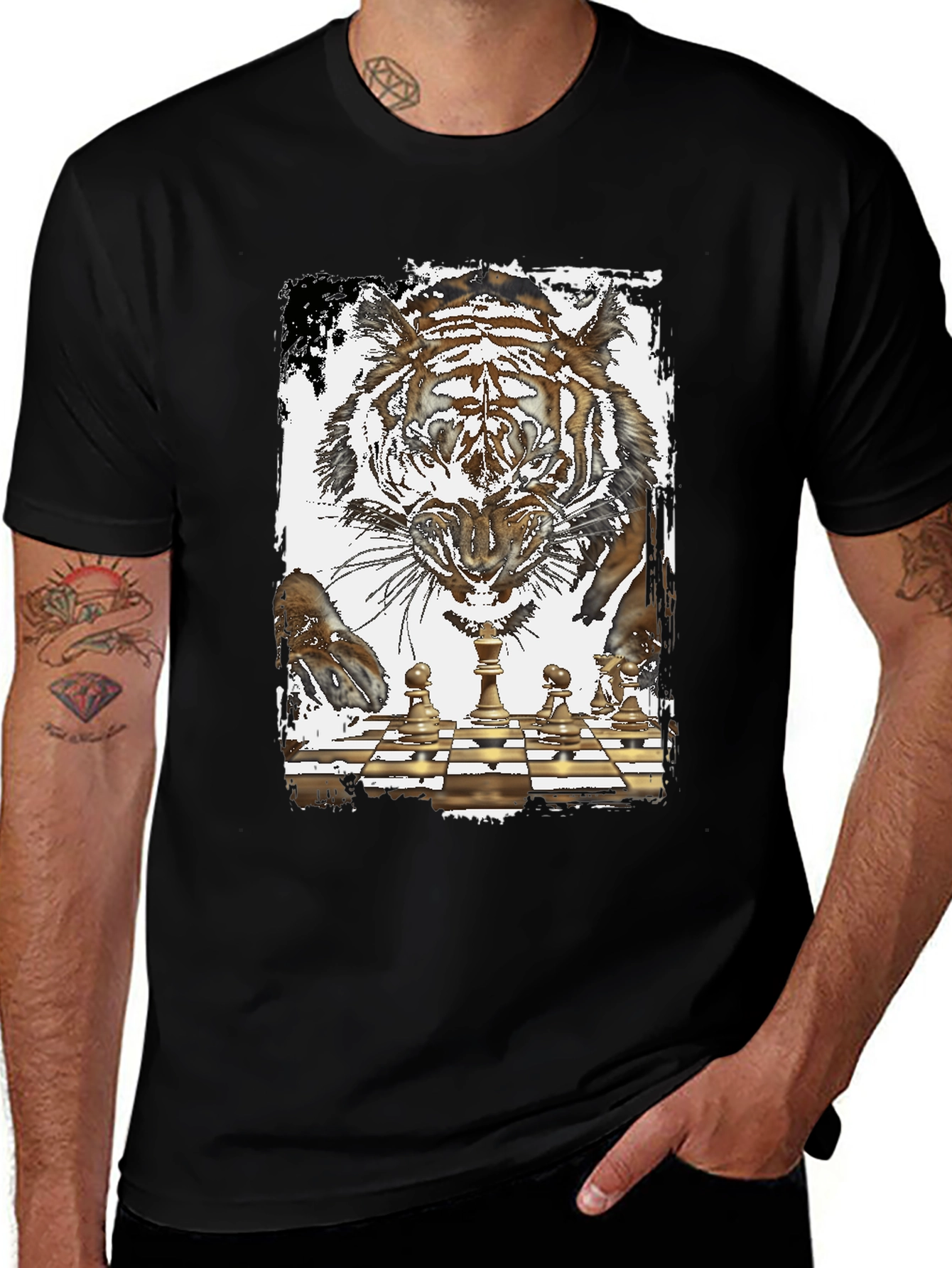 Variant 24 of Tiger Chess Graphic T-Shirt