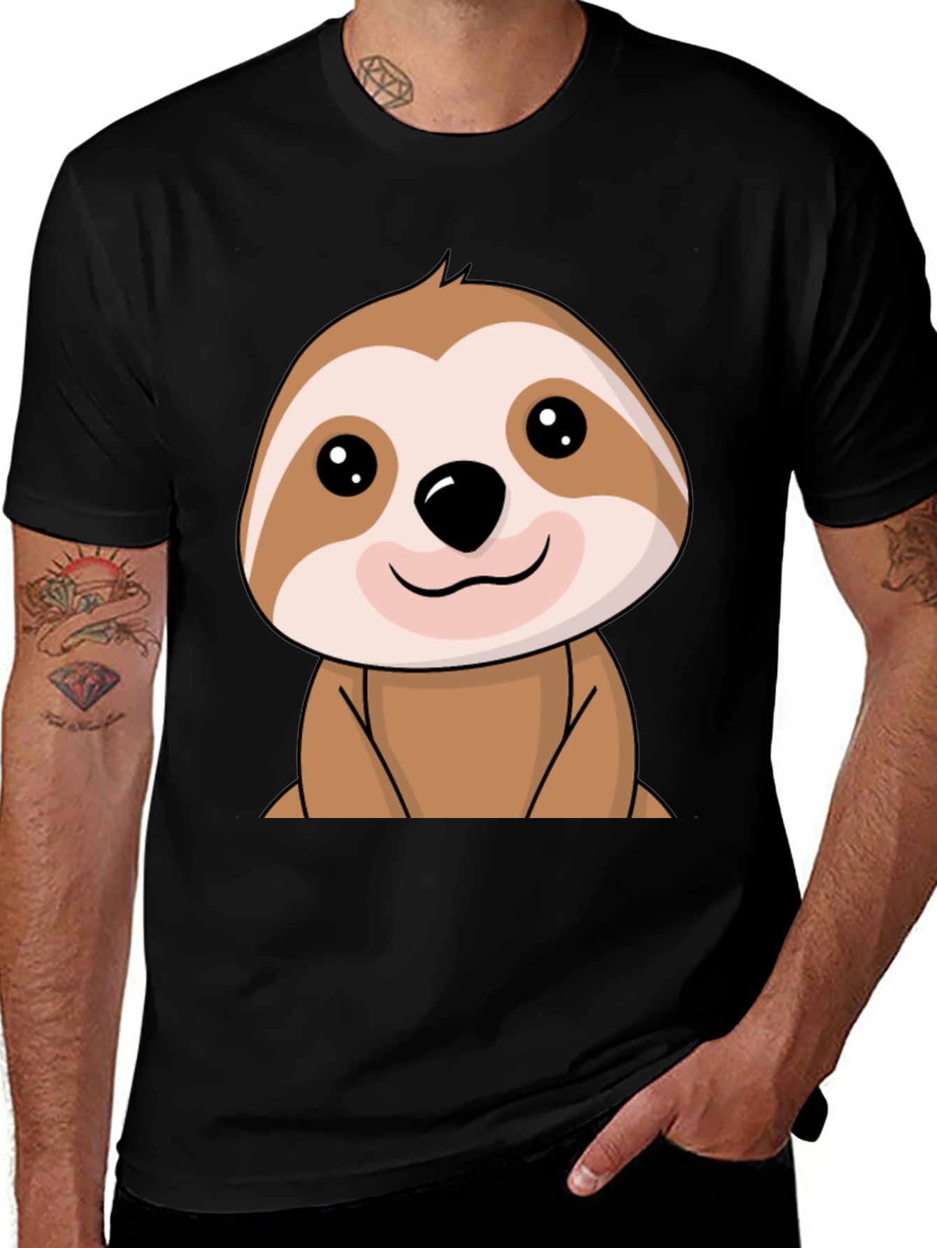 Variant 28 of Cute Sloth Graphic Tee - Relaxed Fit