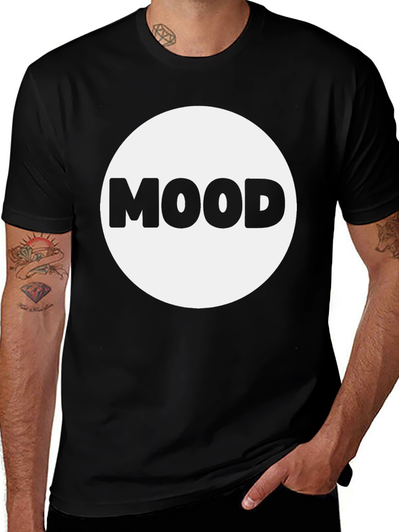 Variant 29 of Mood T-Shirt - Black Cotton Blend Tee