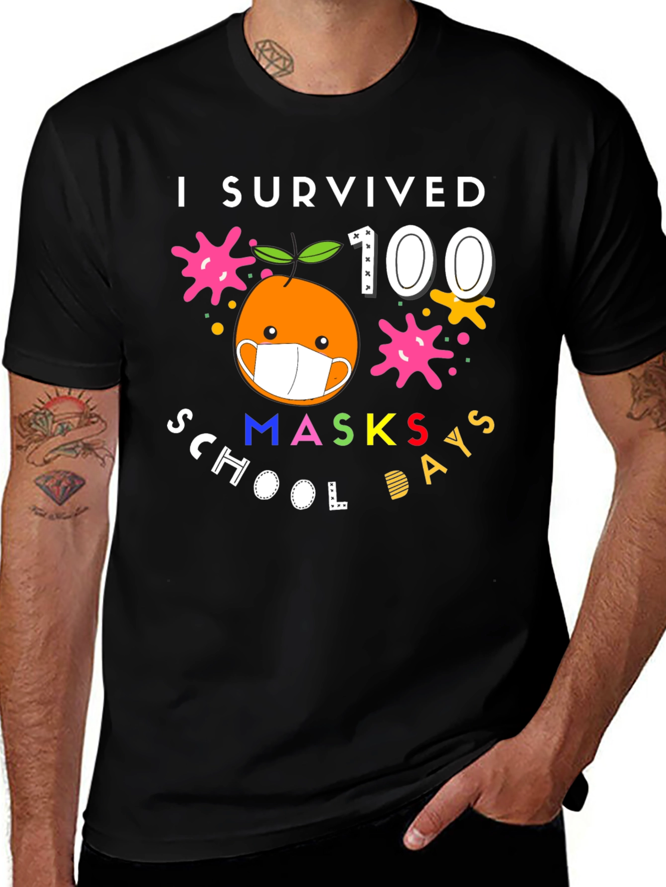 Variant 16 of I Survived 100 Masks School Days T-Shirt