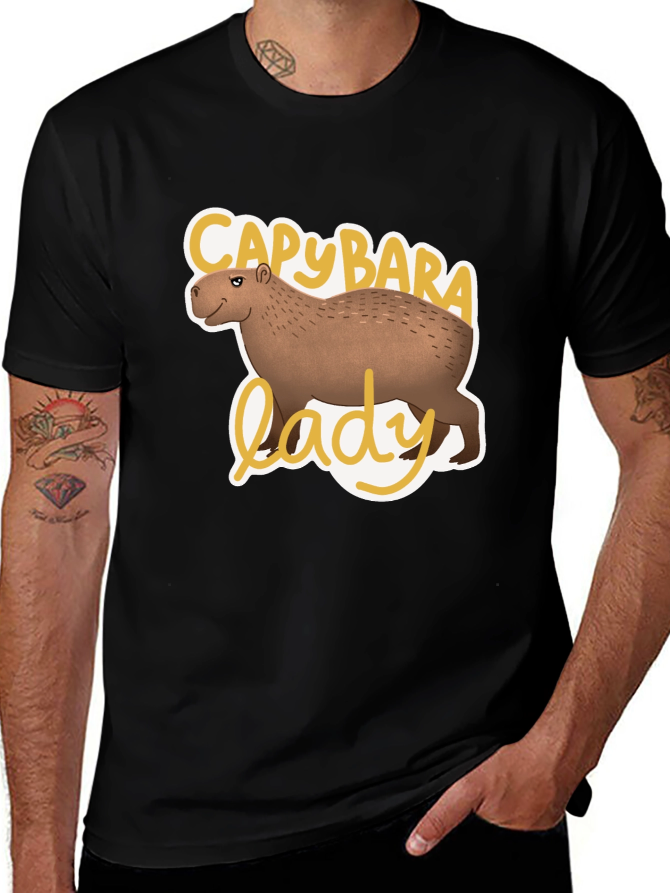 Variant 26 of Capybara Lady T-Shirt - Cute Animal Tee