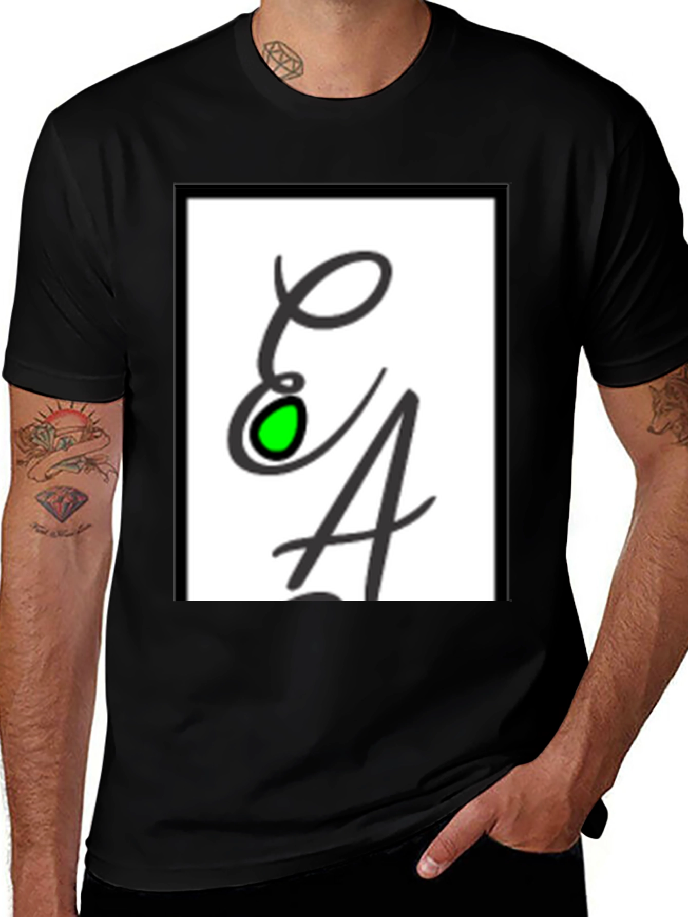Variant 11 of EA Initial Graphic Tee - Stylish Cotton Blend