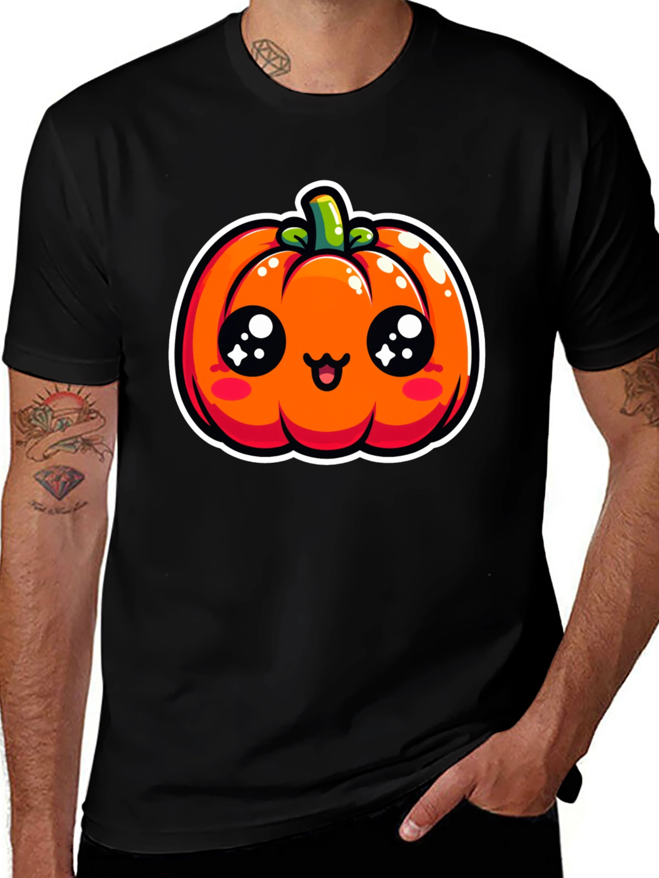 Variant 29 of Cute Cartoon Pumpkin Graphic Tee