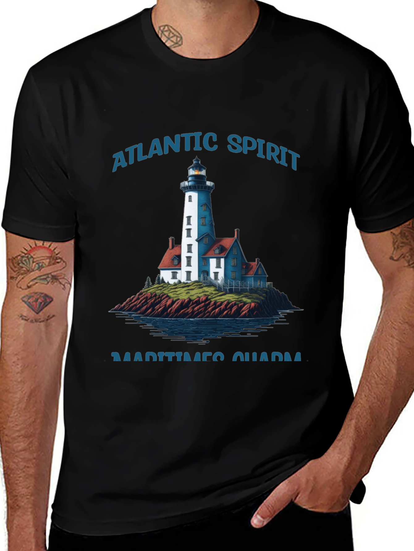 Variant 8 of Atlantic Spirit Lighthouse Graphic T-Shirt