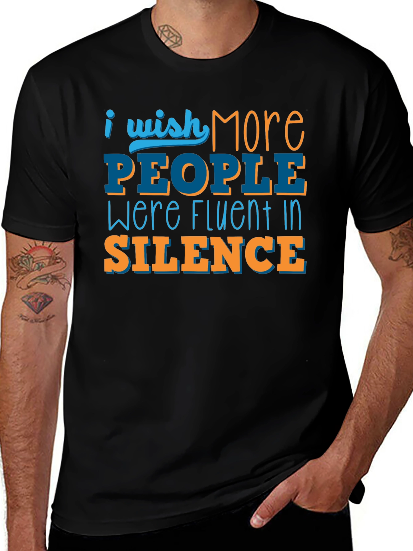 Variant 24 of I Wish More People Were Fluent in Silence T-Shirt