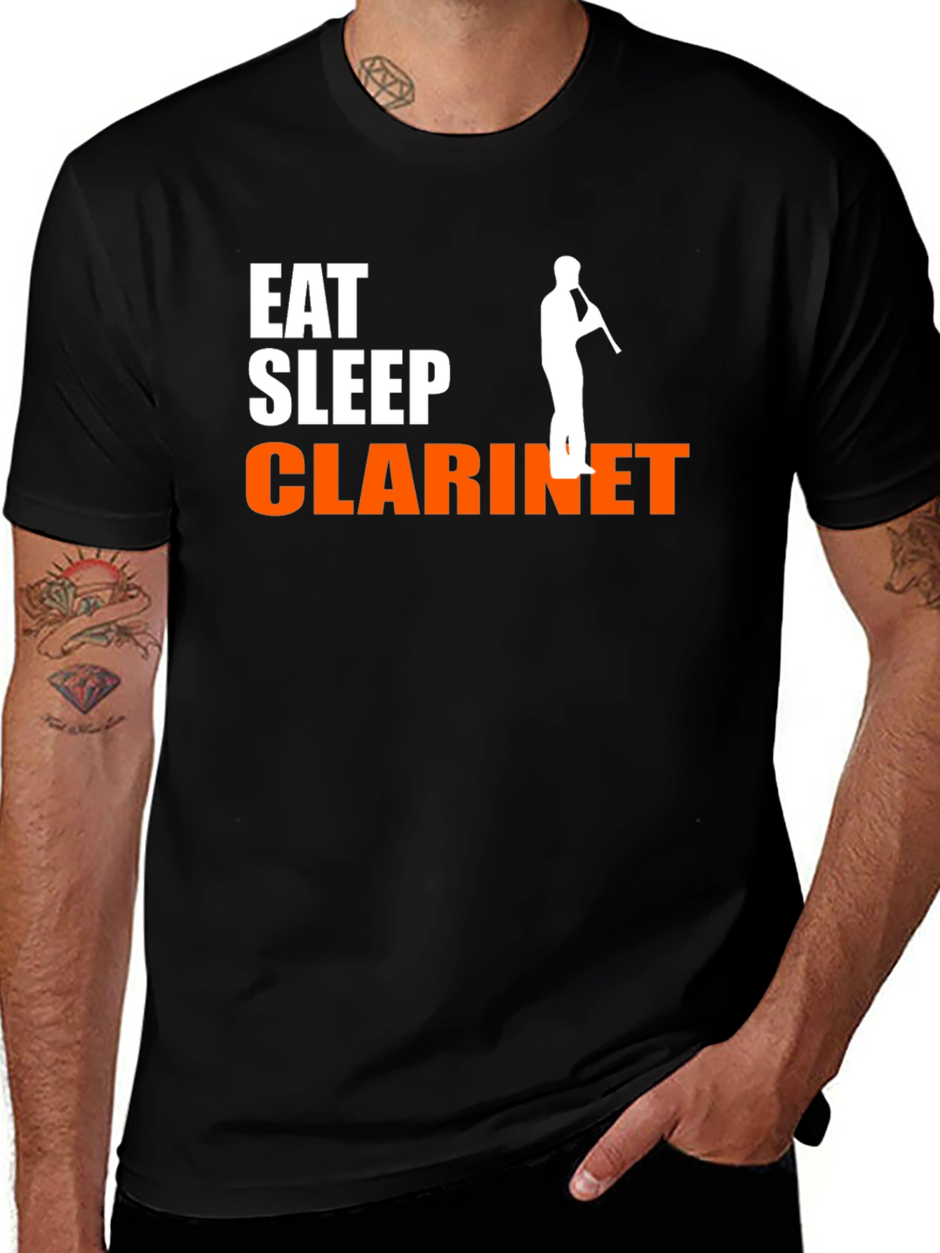 Variant 19 of Eat Sleep Clarinet T-Shirt Black