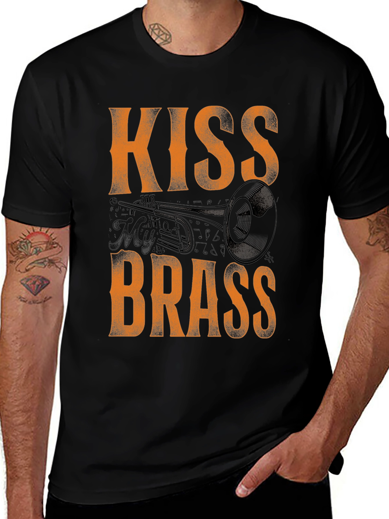 Variant 30 of Kiss Brass T-Shirt - Music Lover Tee
