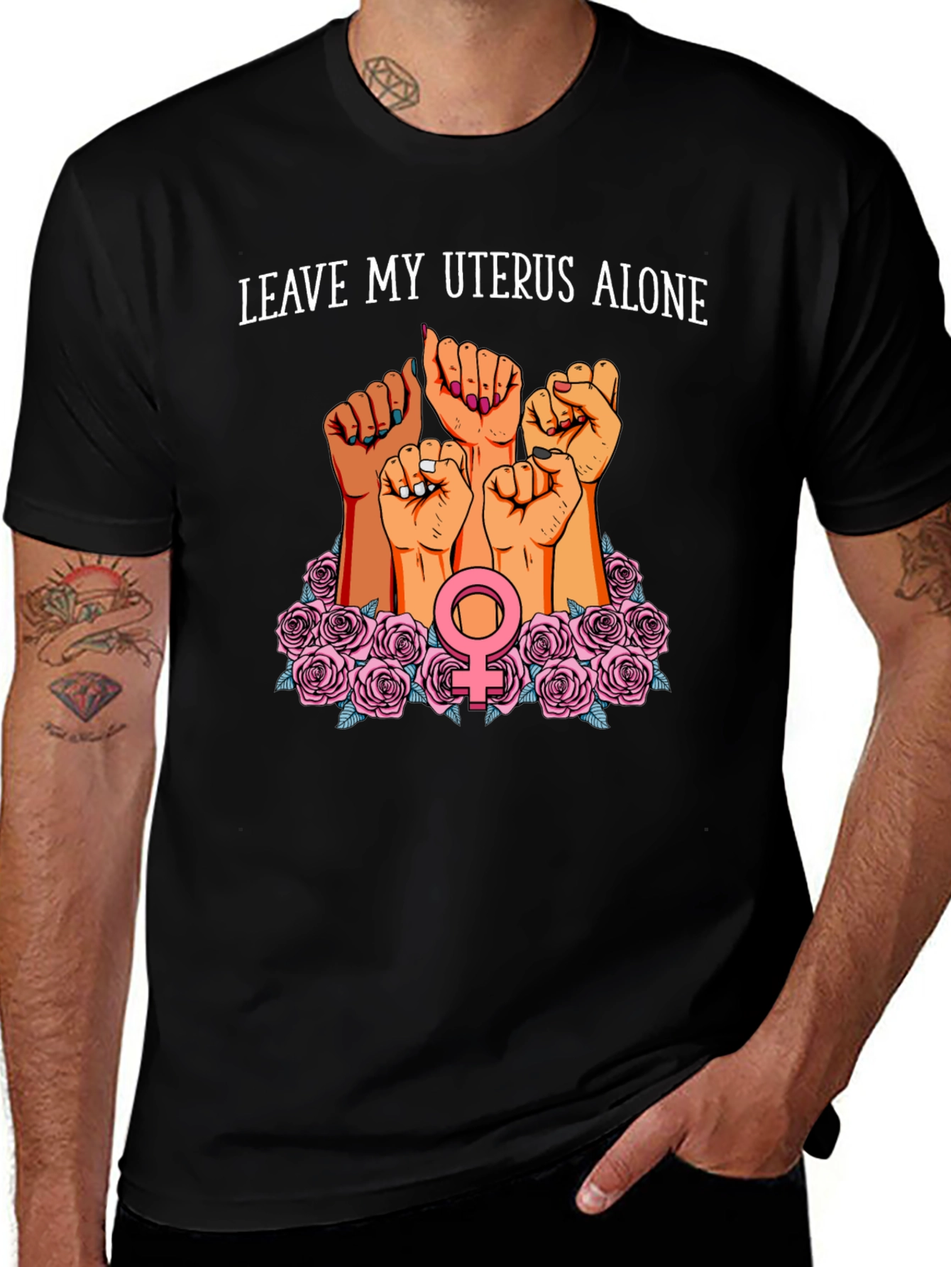 Variant 14 of Feminist Uterus Rights Graphic Tee