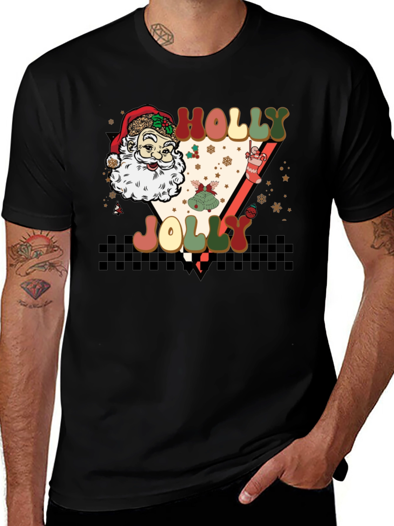 Holly Jolly Retro Christmas T-Shirt