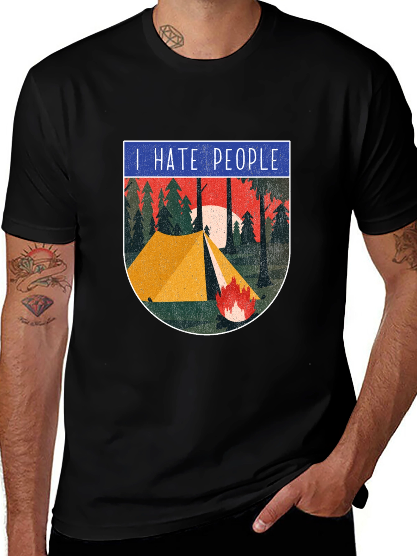 Variant 21 of I Hate People Camping T-Shirt