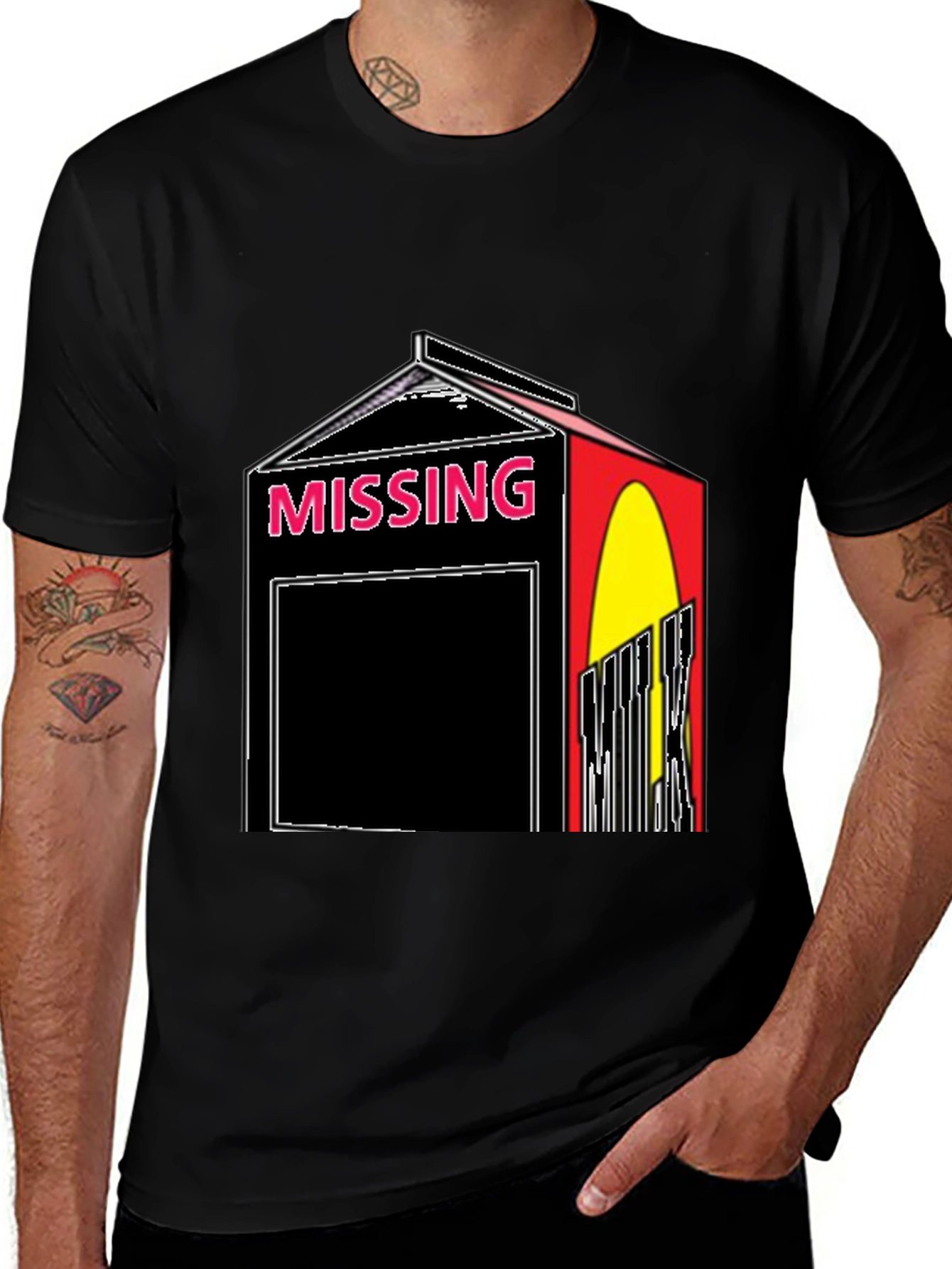 Missing Milk T-Shirt - Novelty Graphic Tee