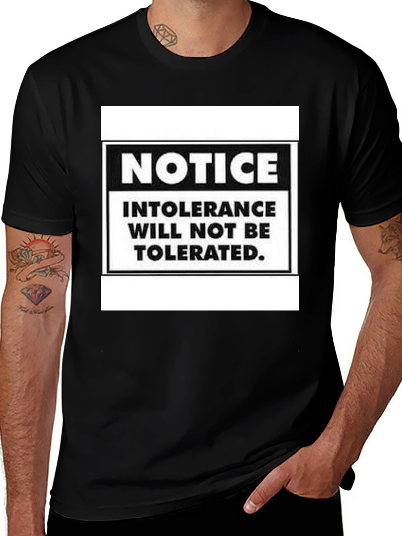 Variant 30 of Intolerance Will Not Be Tolerated Graphic Tee