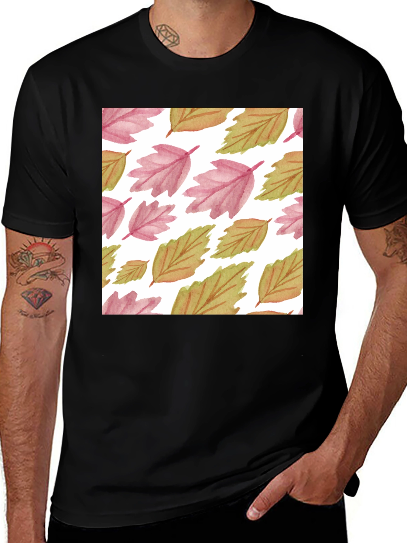 Variant 22 of Autumn Leaves Pattern T-Shirt