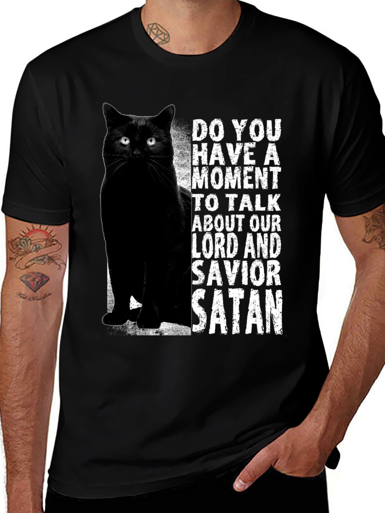 Variant 14 of Black Cat Satan T-Shirt