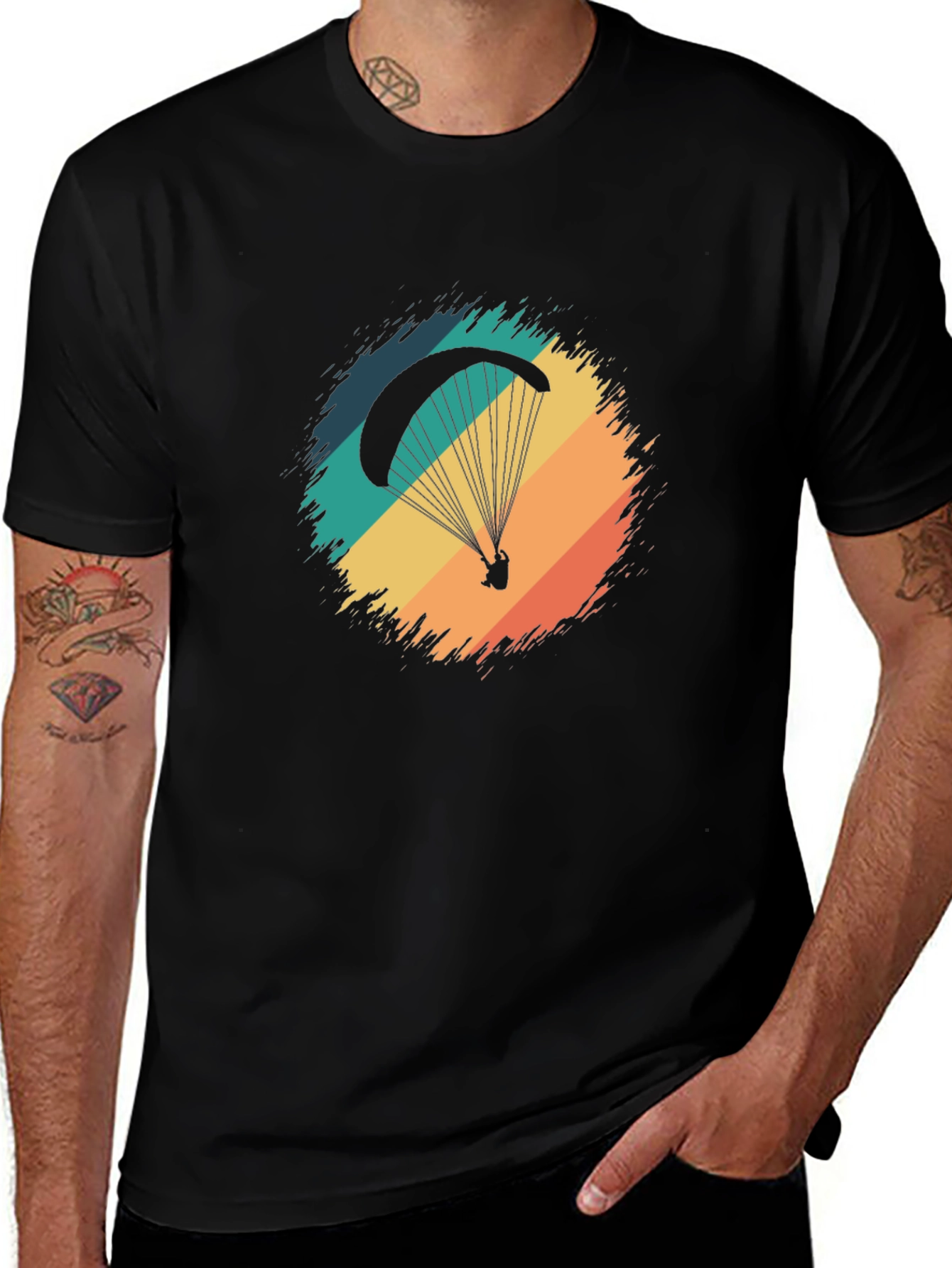 Variant 12 of Retro Paragliding T-Shirt