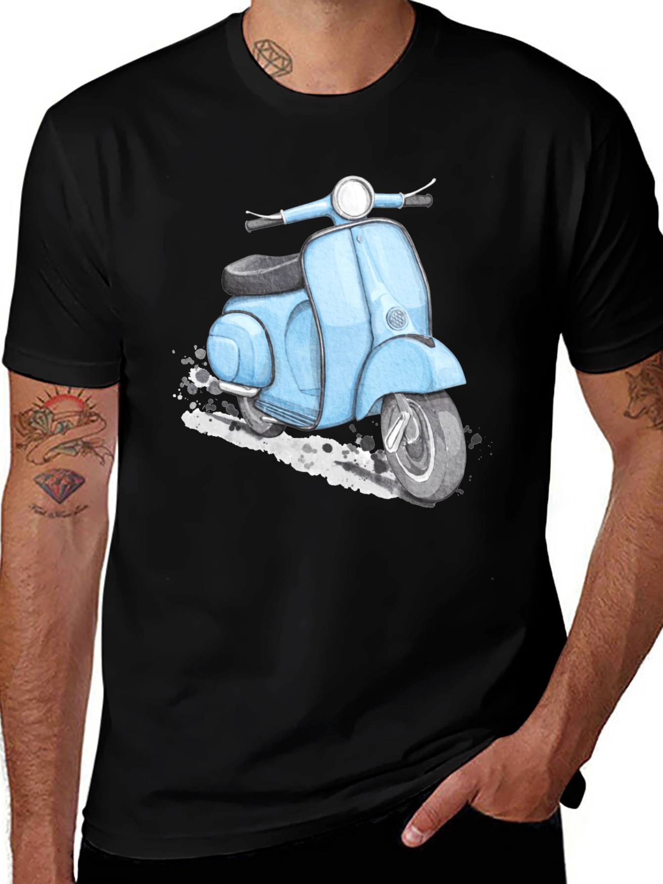 Variant 28 of Scooter Graphic T-Shirt - Classic Style