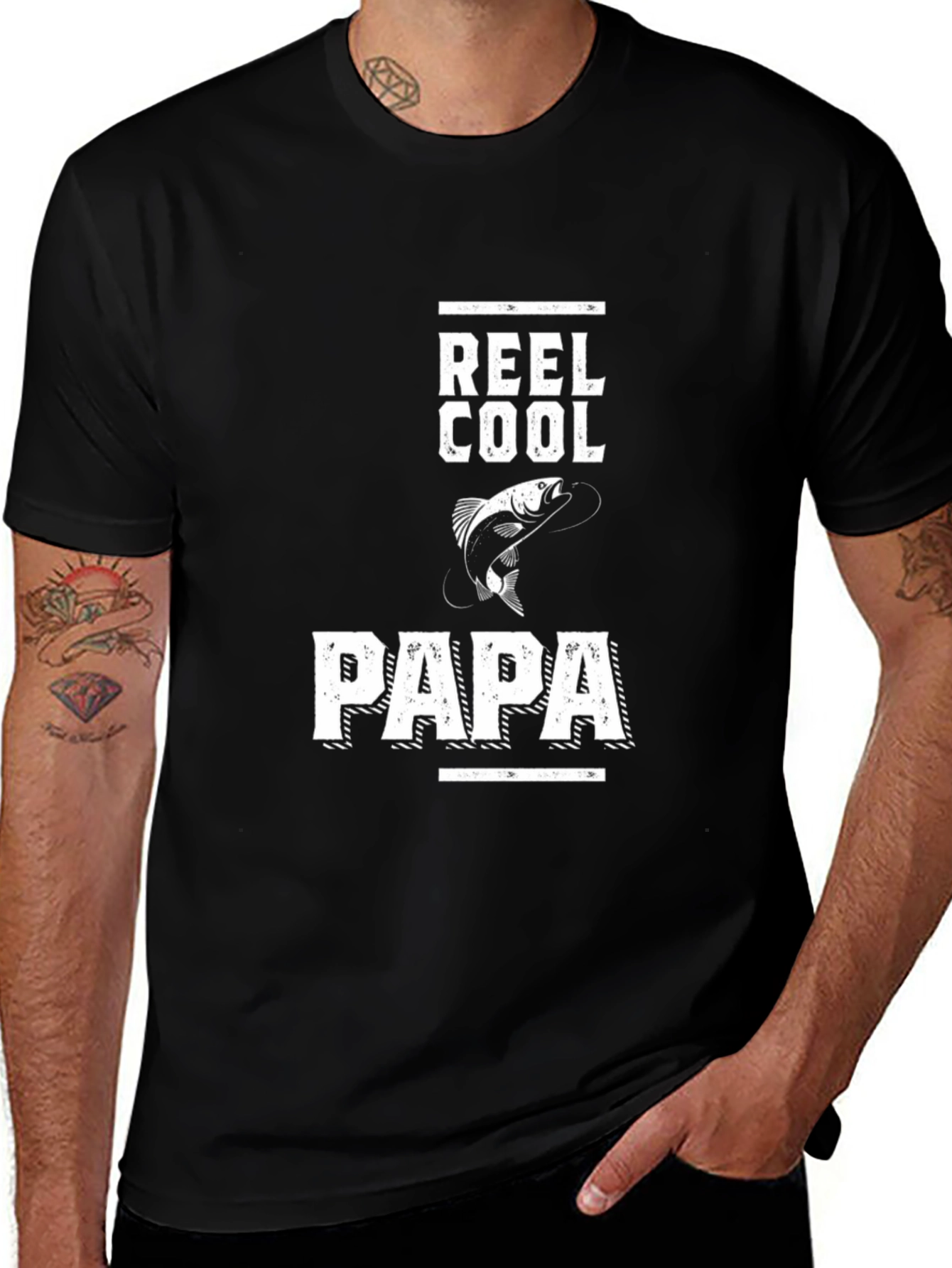 Variant 15 of Reel Cool Papa Fishing T-Shirt