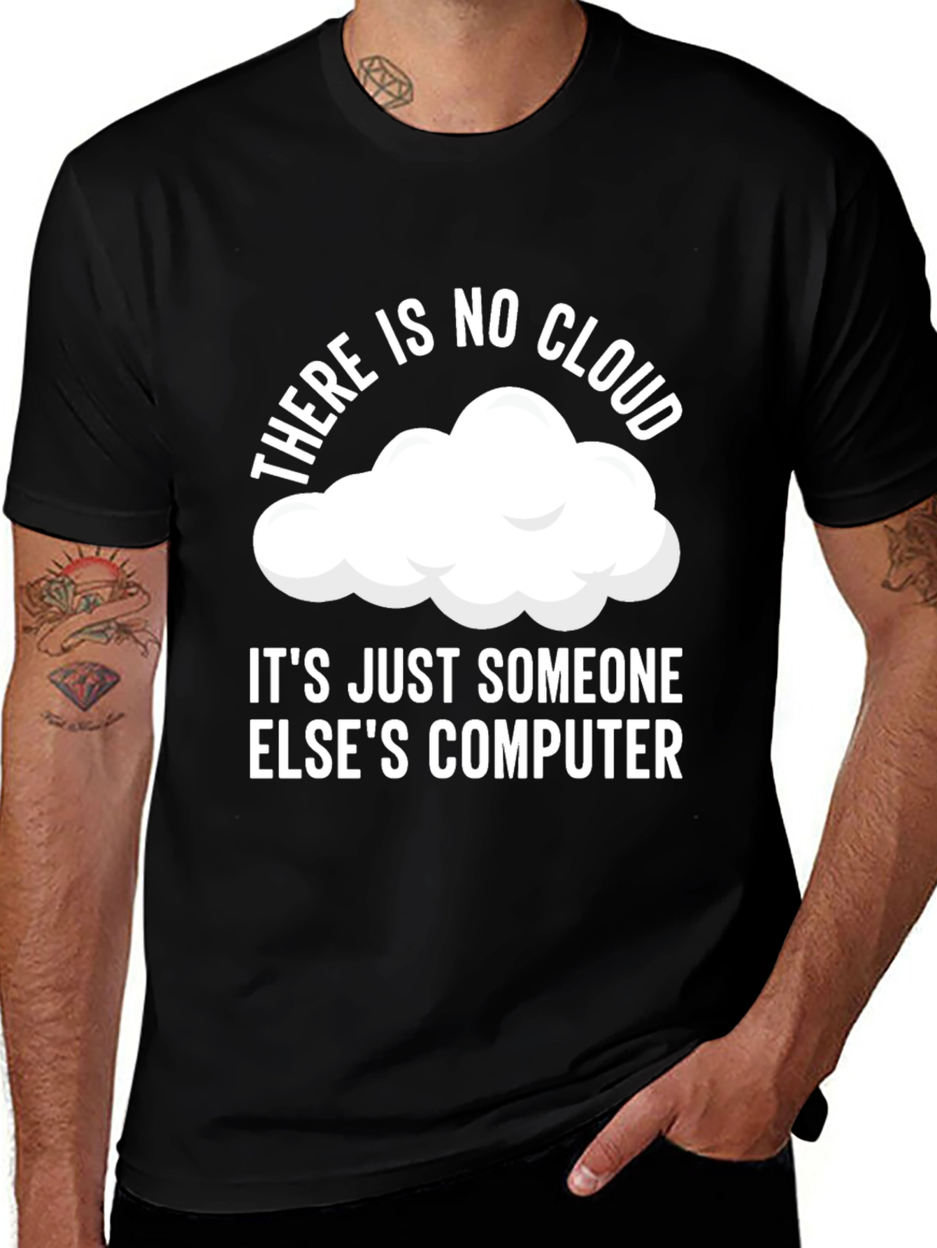 Variant 16 of Humorous IT Cloud T-Shirt - There Is No Cloud