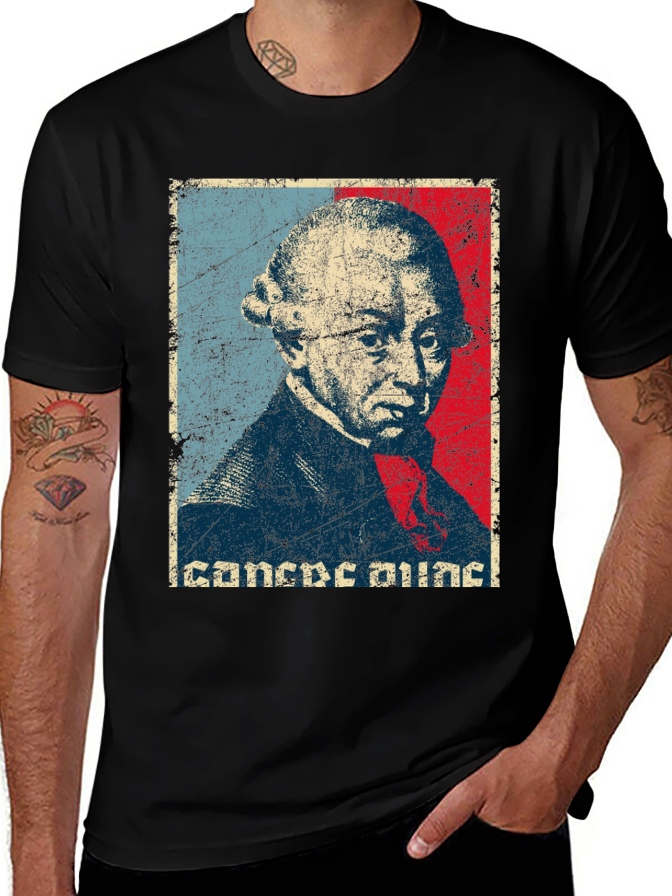 Variant 10 of Kant Graphic Tee - Philosopher Portrait T-Shirt
