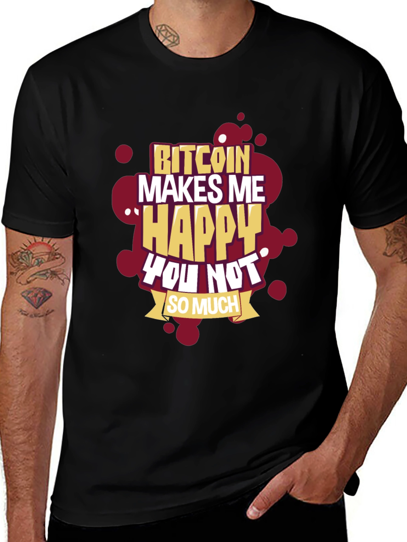 Variant 29 of Bitcoin Makes Me Happy T-Shirt